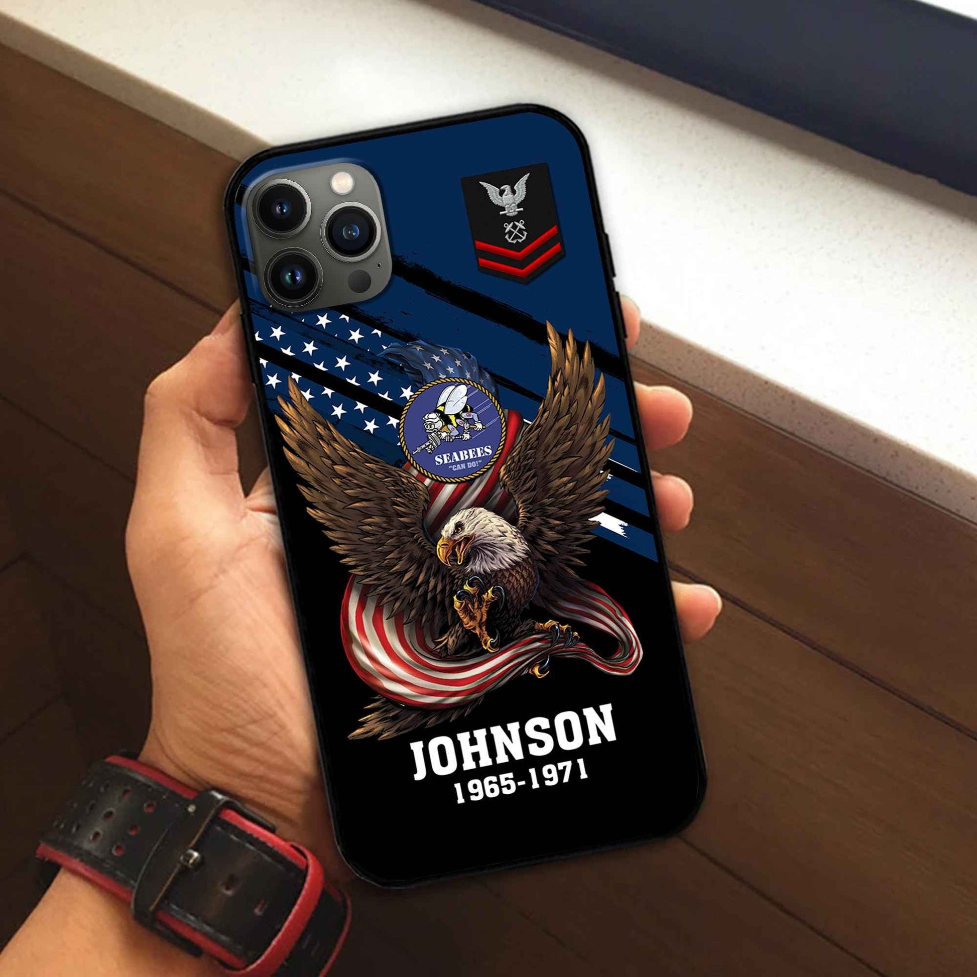 US Seabees Custom Phone Case VPVC507009, Gifts For Seabees Veteran, Best Gifts On Father's Day, Armed Forces Day, Independence Day, Veterans Day.