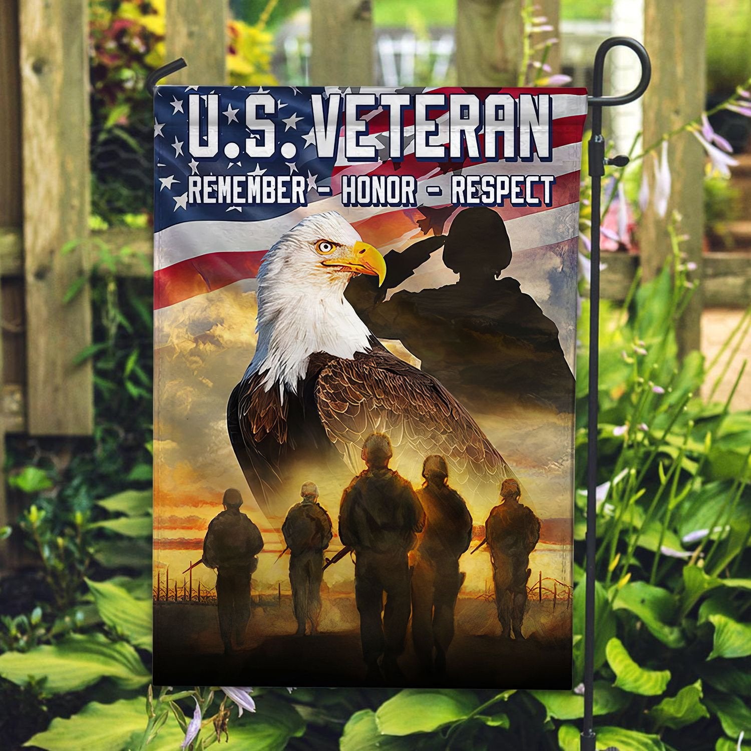 Unique US Veteran Flag VPVC112301, Gift For US Veteran, American Flag, Patriotic Flag, Garden Flag, House Flag