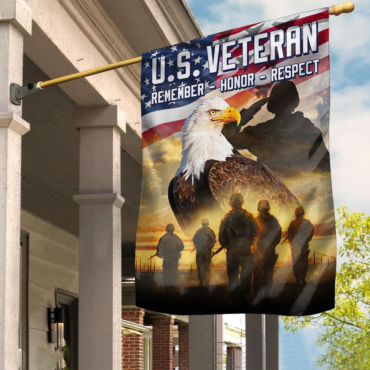 Unique US Veteran Flag VPVC112301, Gift For US Veteran, American Flag, Patriotic Flag, Garden Flag, House Flag