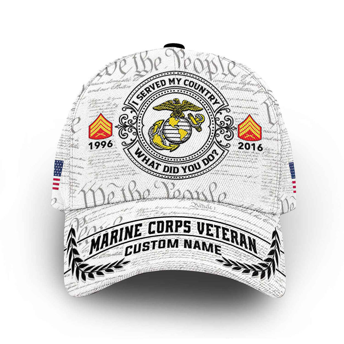 Unique Custom Name, Rank, Year, USMC Cap VPVC014308, Gifts For Marine Veteran, Best Gifts On Father's Day, Independence Day, Veterans Day.