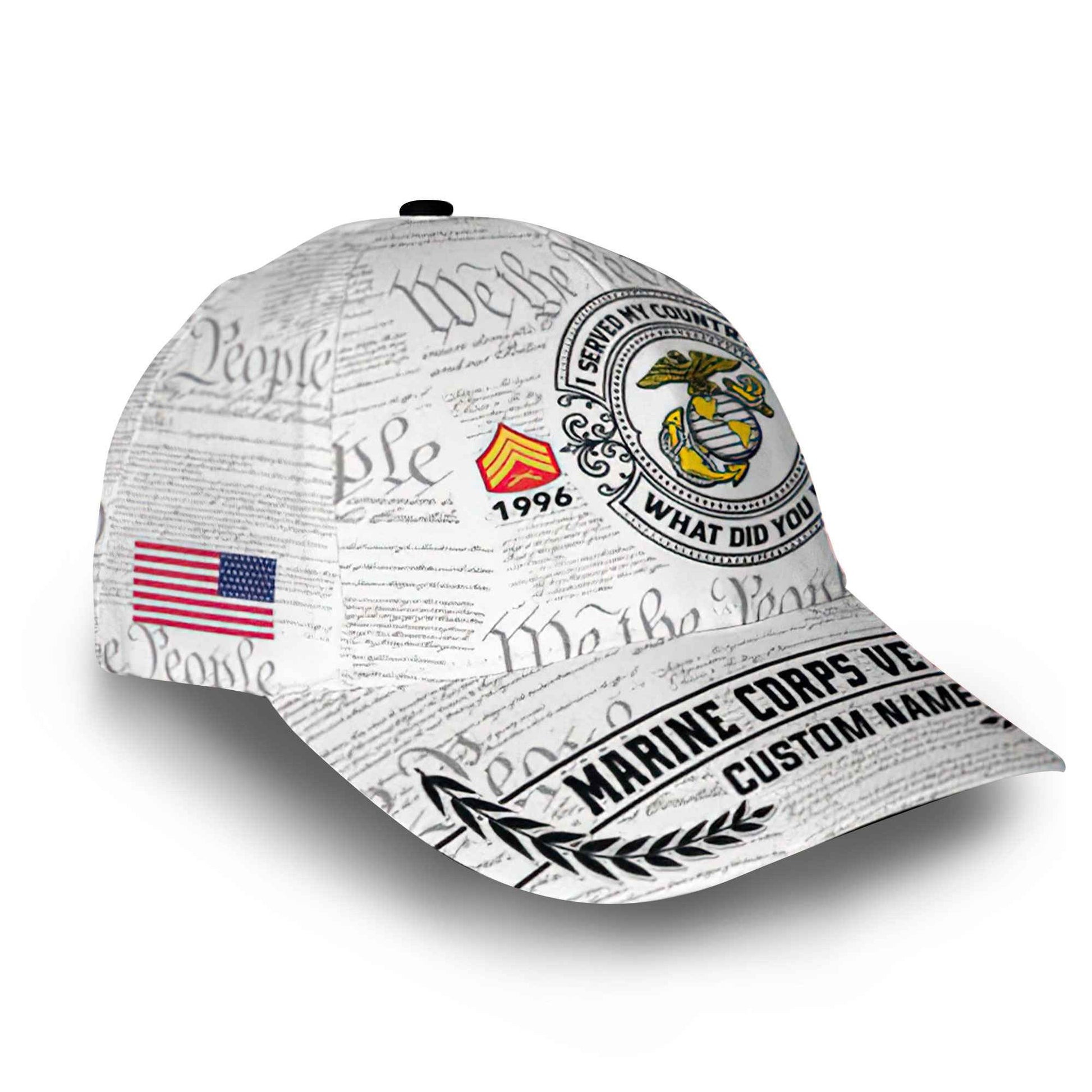 Unique Custom Name, Rank, Year, USMC Cap VPVC014308, Gifts For Marine Veteran, Best Gifts On Father's Day, Independence Day, Veterans Day.