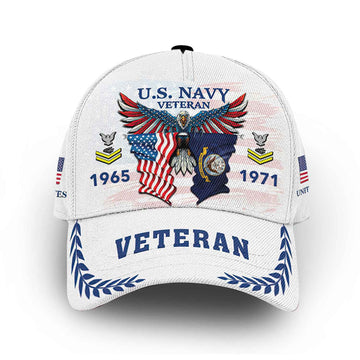 US Navy Custom Cap VPVC014407, Gifts For Navy Veteran, Best Gifts On Father's Day, Armed Forces Day, Independence Day, Veterans Day.