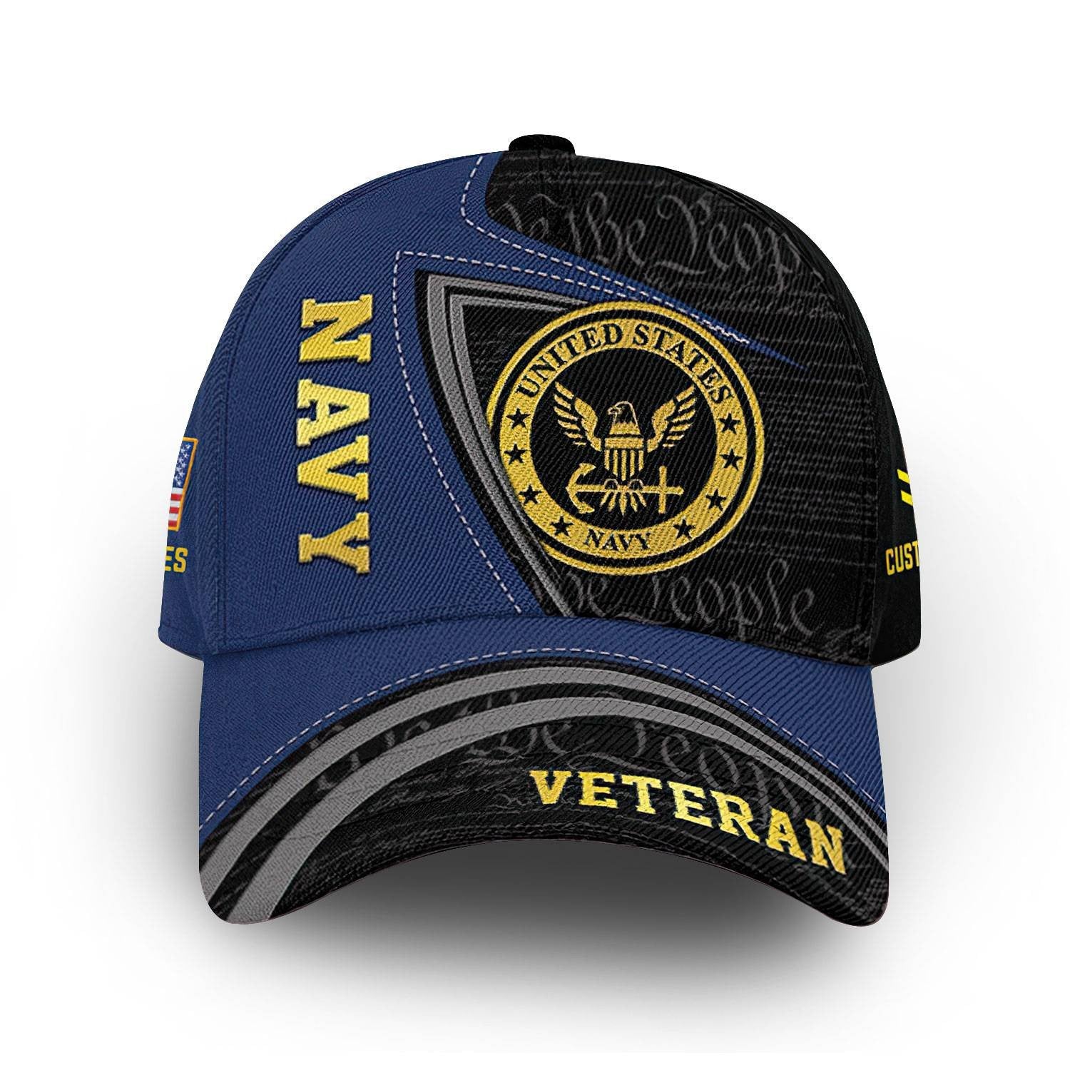 Unique Custom Name, Rank, US Navy Cap VPVC014602, Gifts For Navy Veteran, Best Gifts On Father's Day, Independence Day, Veterans Day.