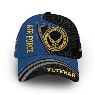 Unique Custom Name, Rank, USAF Cap VPVC014604, Gifts For Air Force Veteran, Best Gifts On Father's Day, Independence Day, Veterans Day.