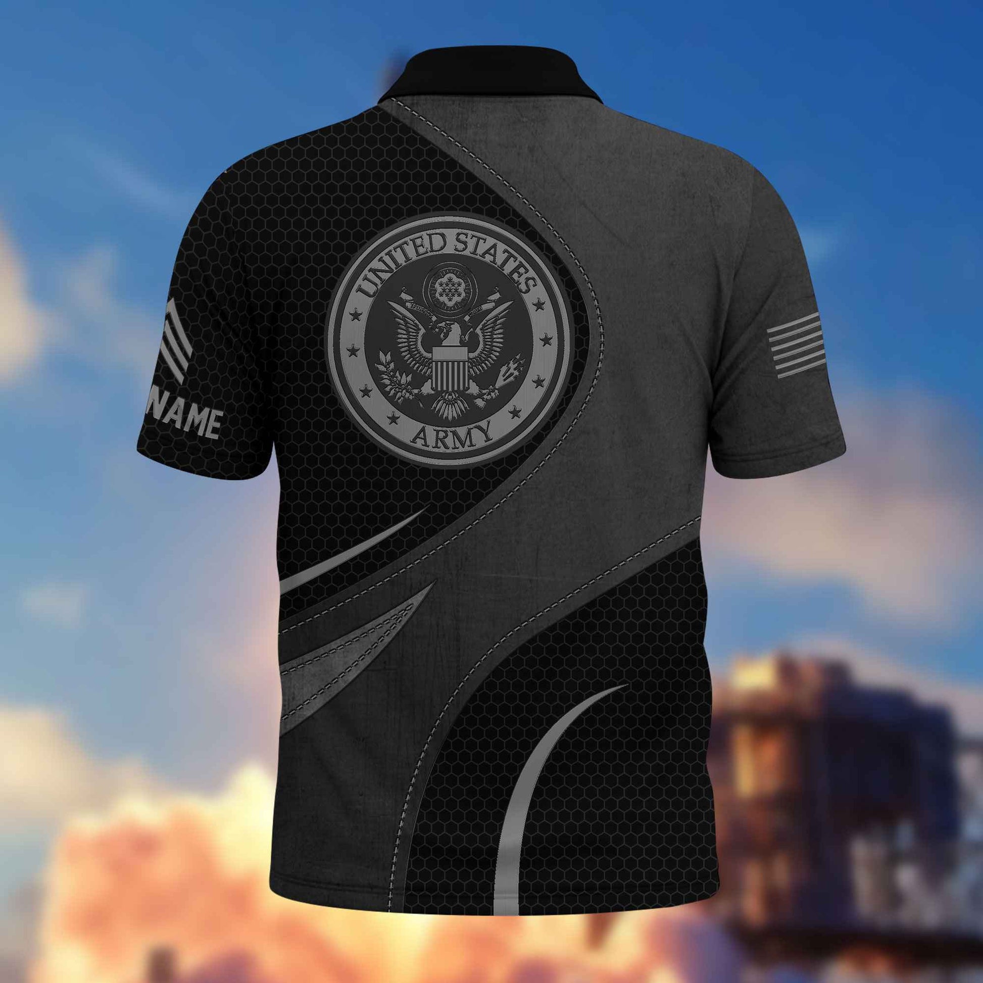 US Army Custom Polo Shirt VPVC214401, Gifts For Army Veteran, Best Gifts On Father's Day, Armed Forces Day, Independence Day, Veterans Day.