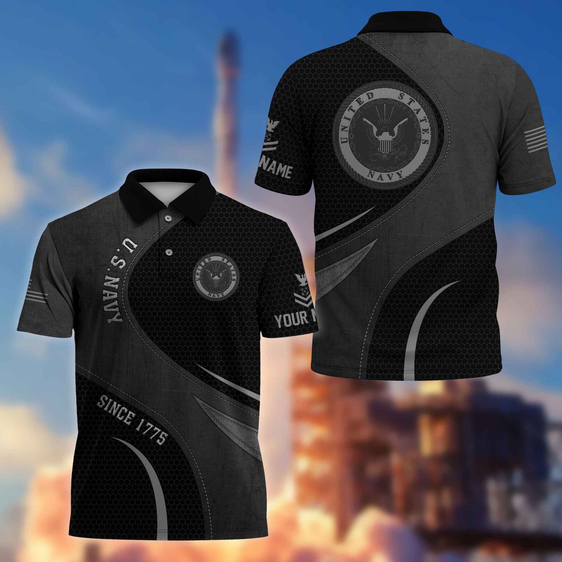 US Navy Custom Polo Shirt VPVC214402, Gifts For Navy Veteran, Best Gifts On Father's Day, Armed Forces Day, Independence Day, Veterans Day.