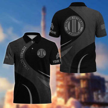 Vietnam Veteran Custom Polo Shirt VPVC214406, Gifts For Vietnam Veteran, Best Gifts On Father's Day, Armed Forces Day, Independence Day, Veterans Day.