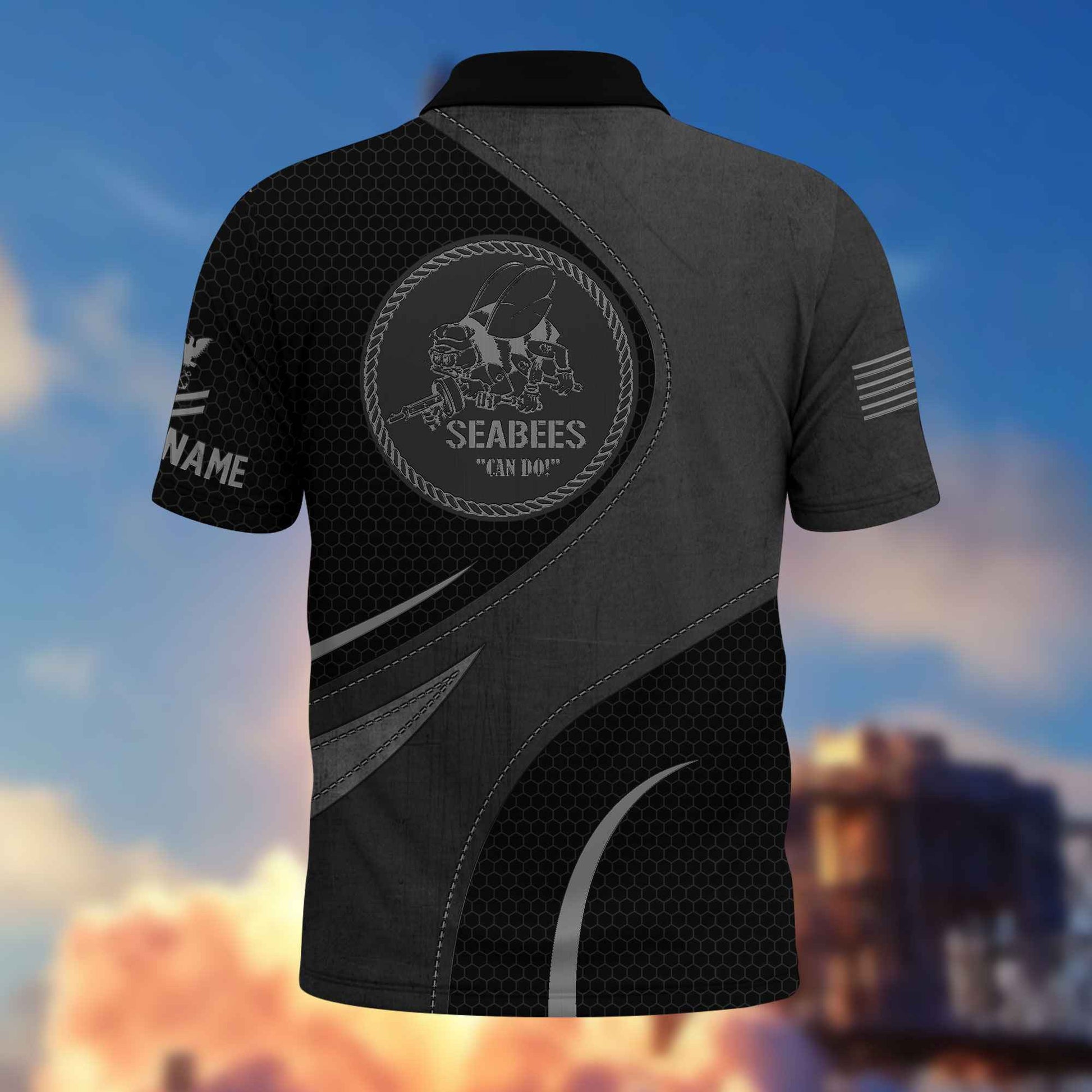 US Seabees Custom Polo Shirt VPVC214409, Gifts For Seabees Veteran, Best Gifts On Father's Day, Armed Forces Day, Independence Day, Veterans Day.