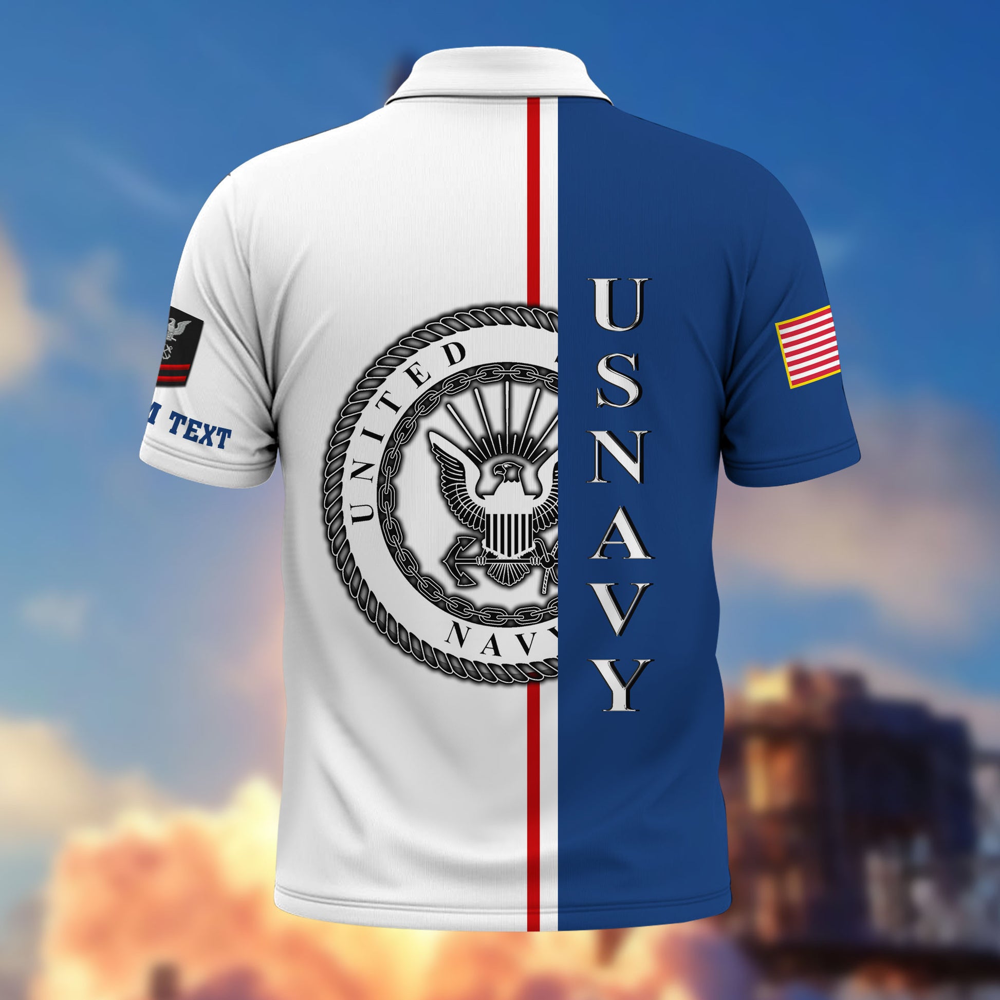 Unique Custom Name, Rank, Year US Navy Polo Shirt VPVC214702, Gifts For Navy Veteran, Best Gifts On Father's Day, Independence Day, Veterans Day.