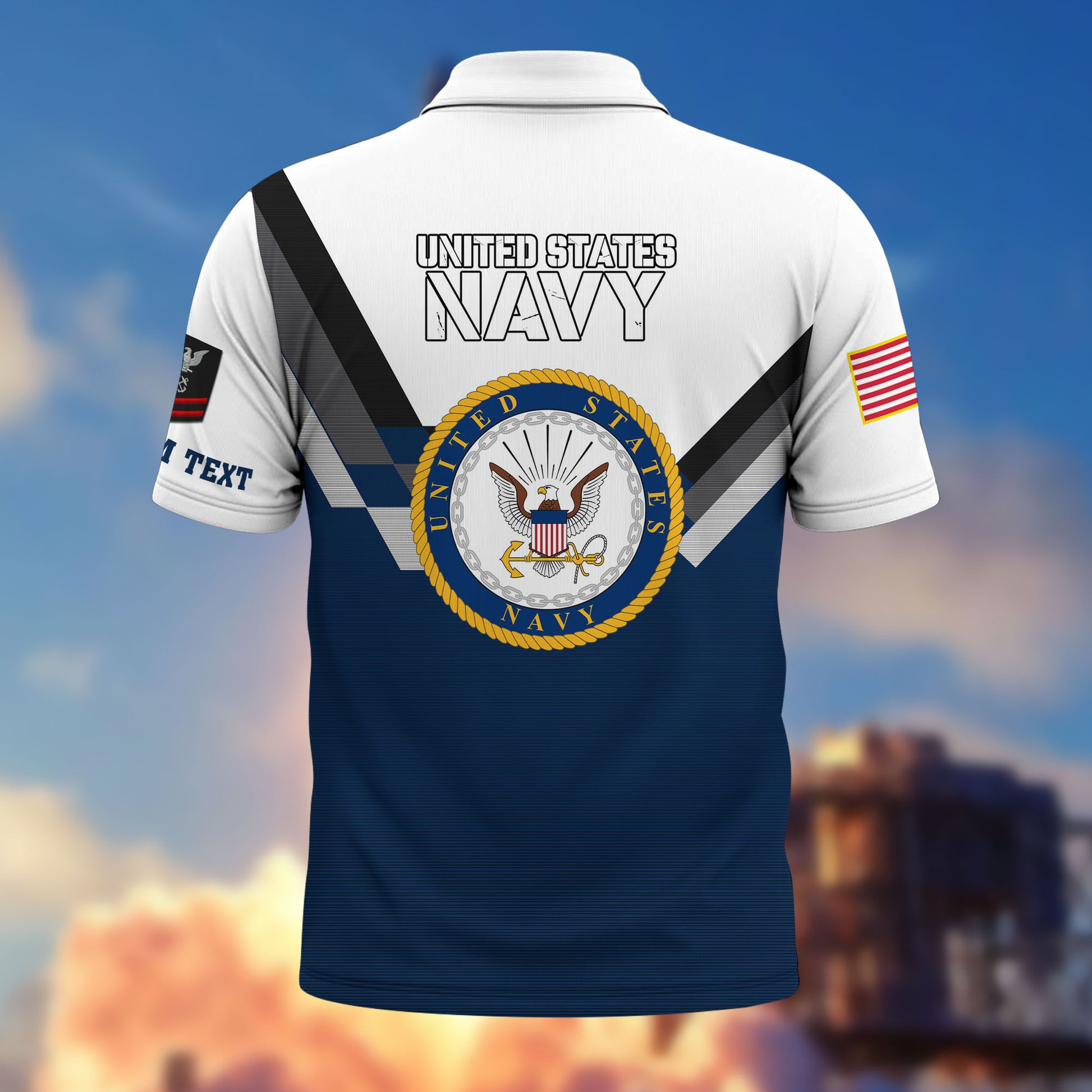 US Navy Custom Polo Shirt VPVC214802, Gifts For Navy Veteran, Best Gifts On Father's Day, Armed Forces Day, Independence Day, Veterans Day.