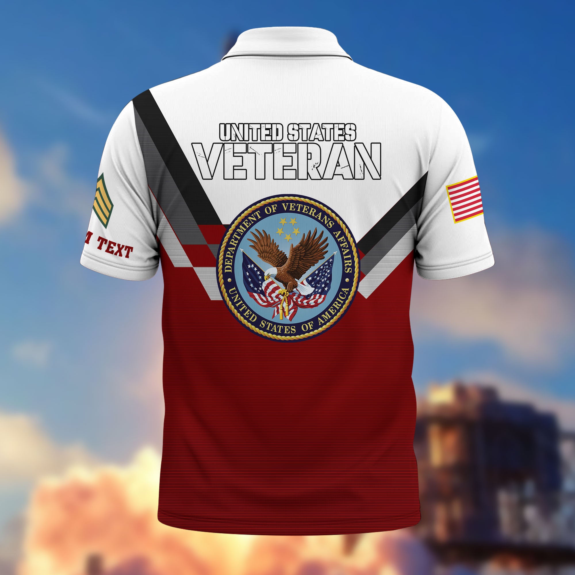 US Veteran Custom Polo Shirt VPVC214807, Gifts For US Veteran, Best Gifts On Father's Day, Armed Forces Day, Independence Day, Veterans Day.