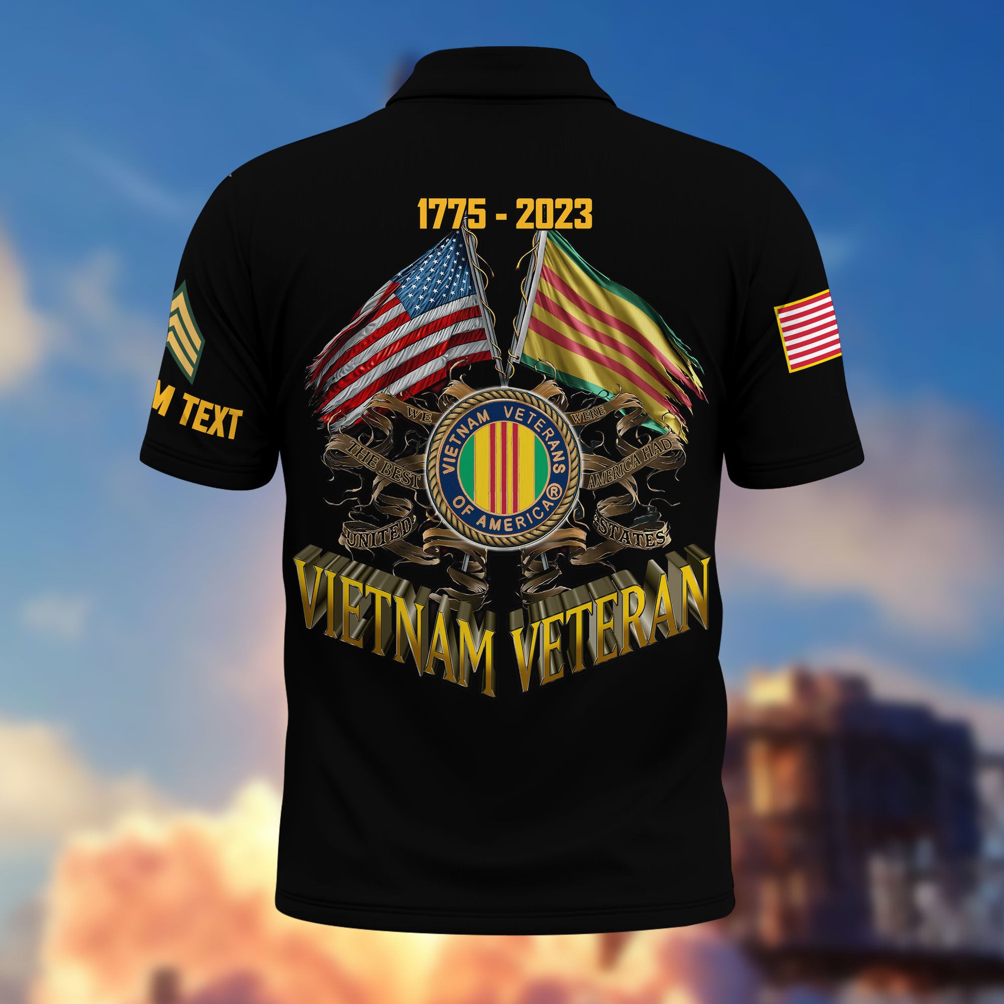 Unique Custom Name, Rank, Year, Vietnam Veteran Polo Shirt VPVC215106, Gifts For Vietnam Veteran, Best Gifts On Father's Day, Independence Day, Veterans Day.