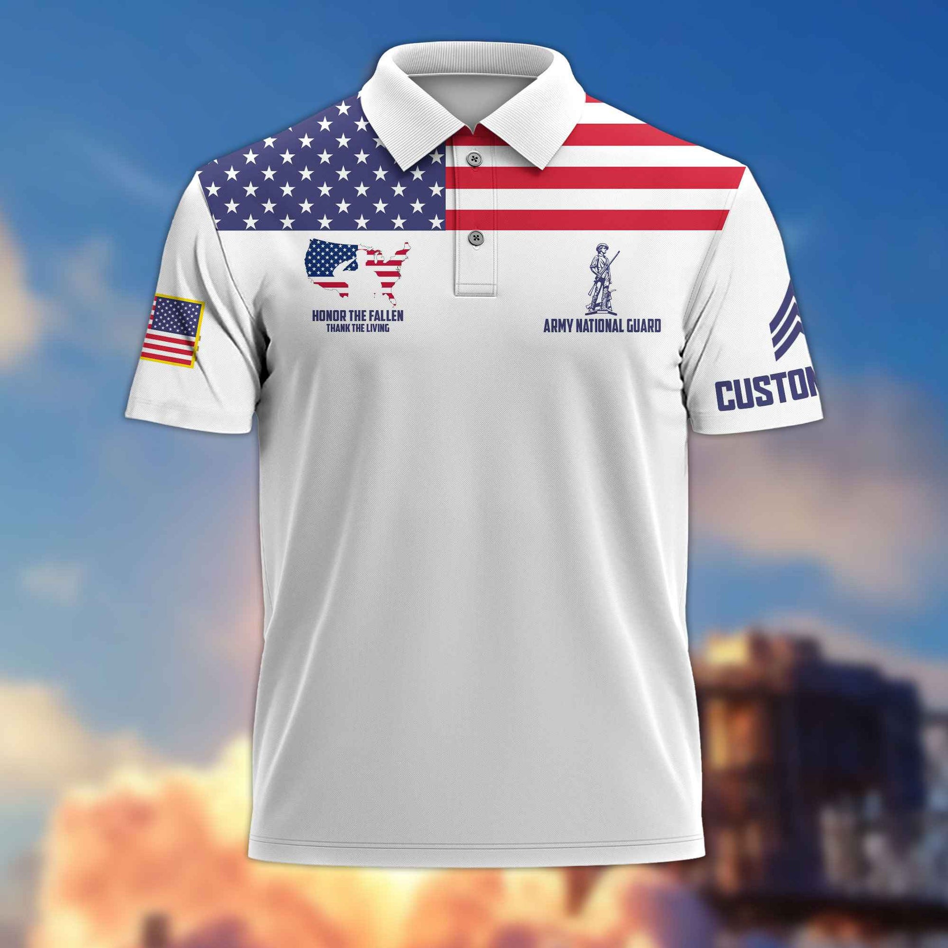 US Army National Guard Custom Polo Shirt VPVC215608, Gifts For Army National Guard Veteran, Best Gifts On Father's Day, Armed Forces Day, Independence Day, Veterans Day.