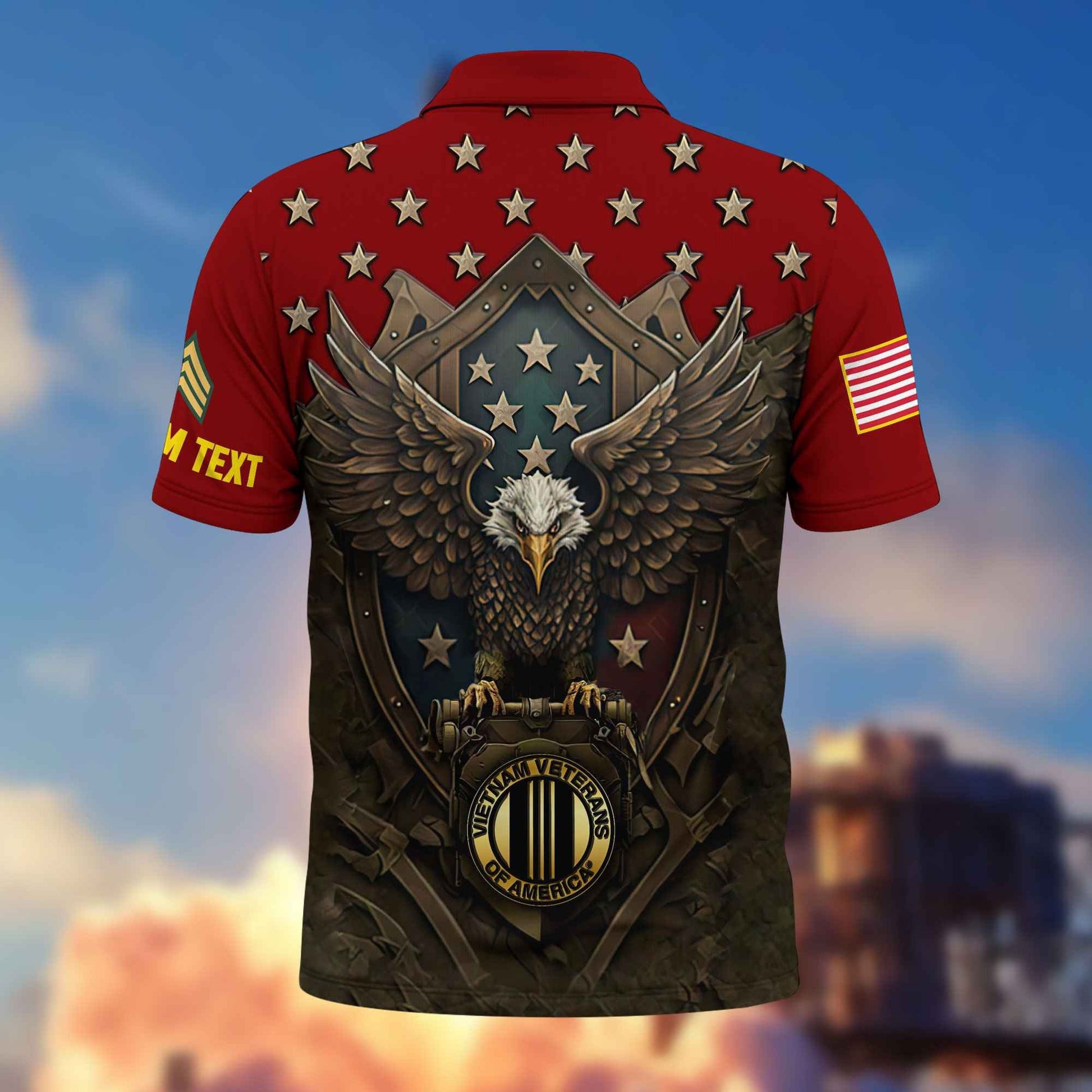 Vietnam Veteran Custom Polo Shirt VPVC216106, Gifts For Vietnam Veteran, Best Gifts On Father's Day, Armed Forces Day, Independence Day, Veterans Day.