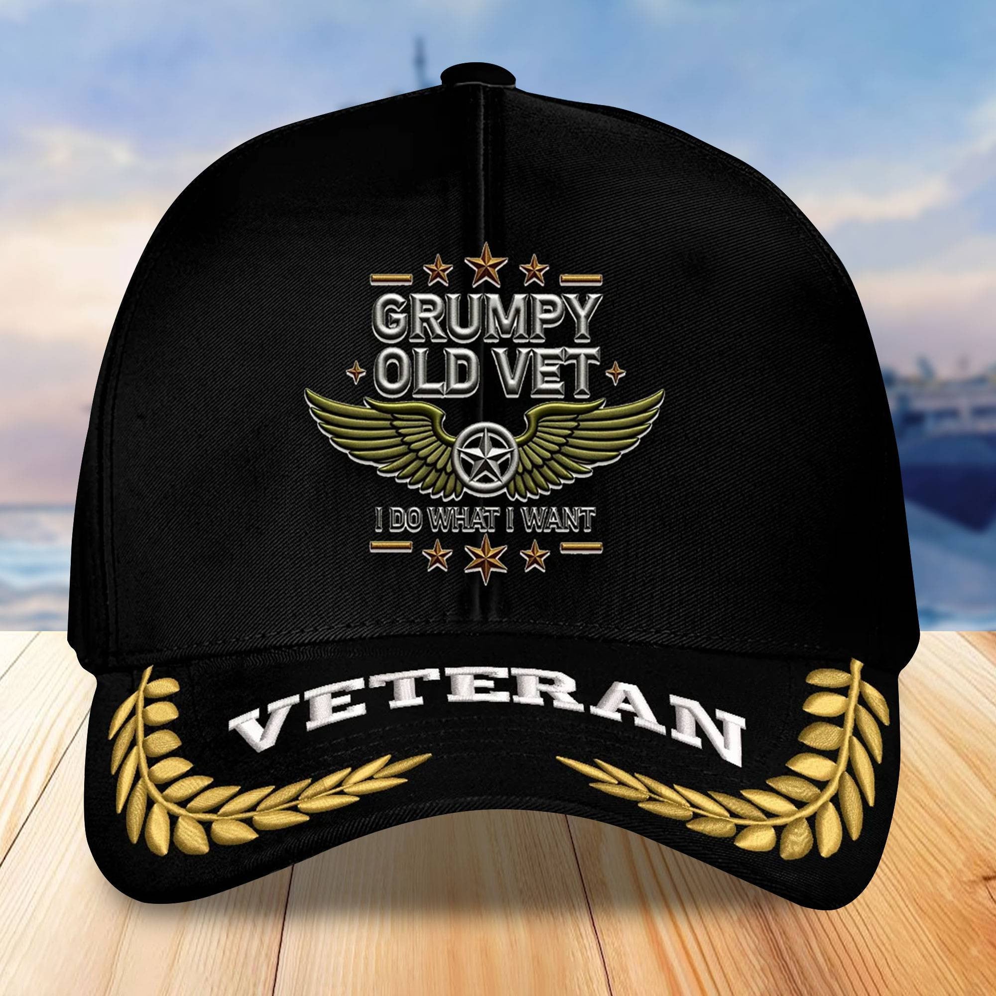 Premium US Veterans Embroidered Baseball Hats VPVC306303, Gifts For Veterans On Father's Day, Armed Forces Day, Independence Day, Veterans Day.
