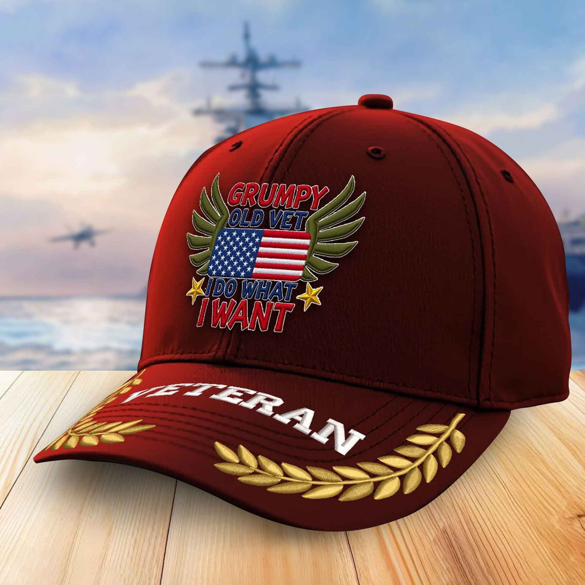 Premium US Veterans Embroidered Baseball Hats VPVC306501, Gifts For Veterans On Father's Day, Armed Forces Day, Independence Day, Veterans Day.