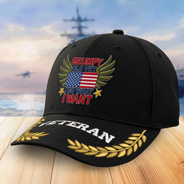 Premium US Veterans Embroidered Baseball Hats VPVC306503, Gifts For Veterans On Father's Day, Armed Forces Day, Independence Day, Veterans Day.