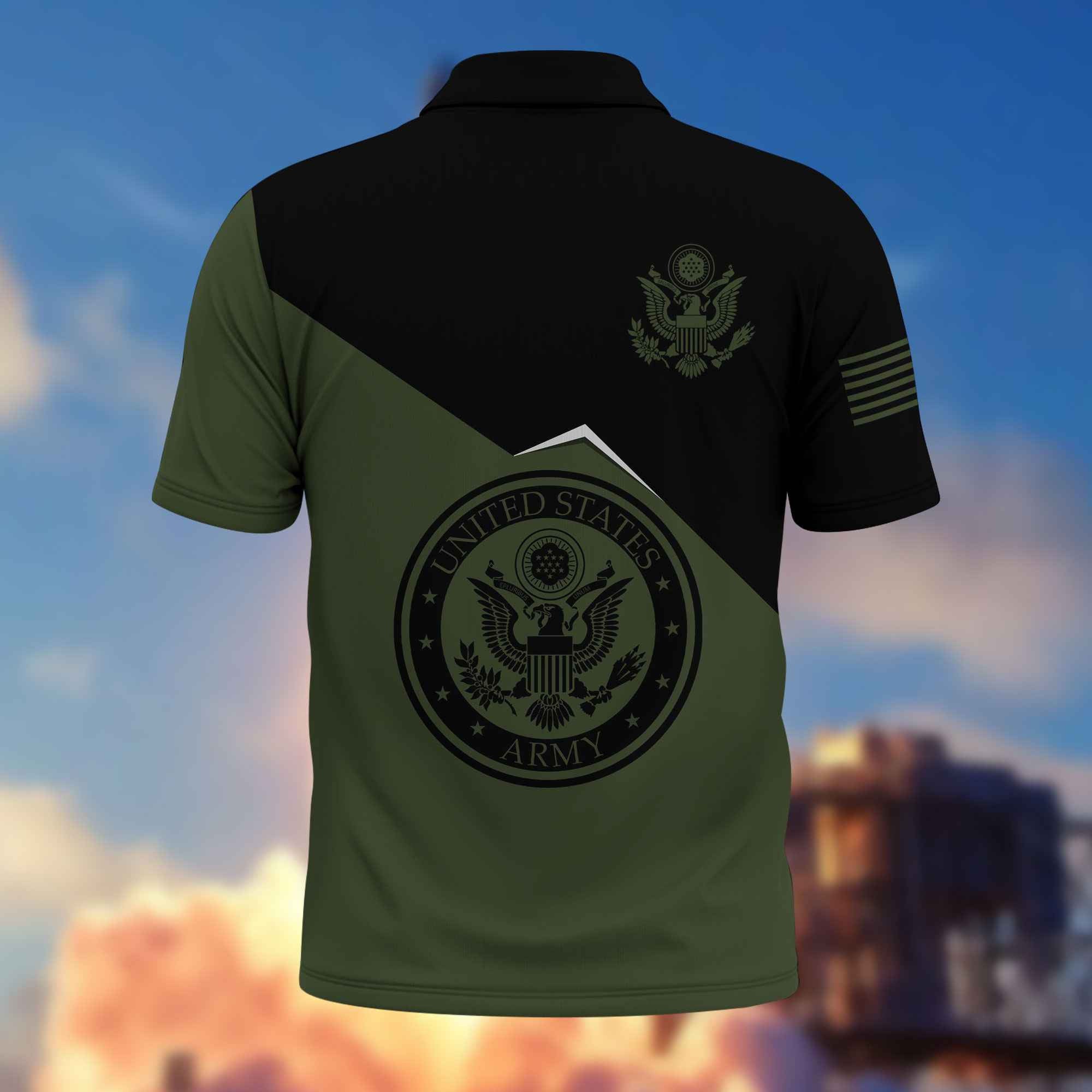 Unique US Army Polo Shirt VPVC216801, Gifts For Army Veteran, Best Gifts On Father's Day, Independence Day, Veterans Day.