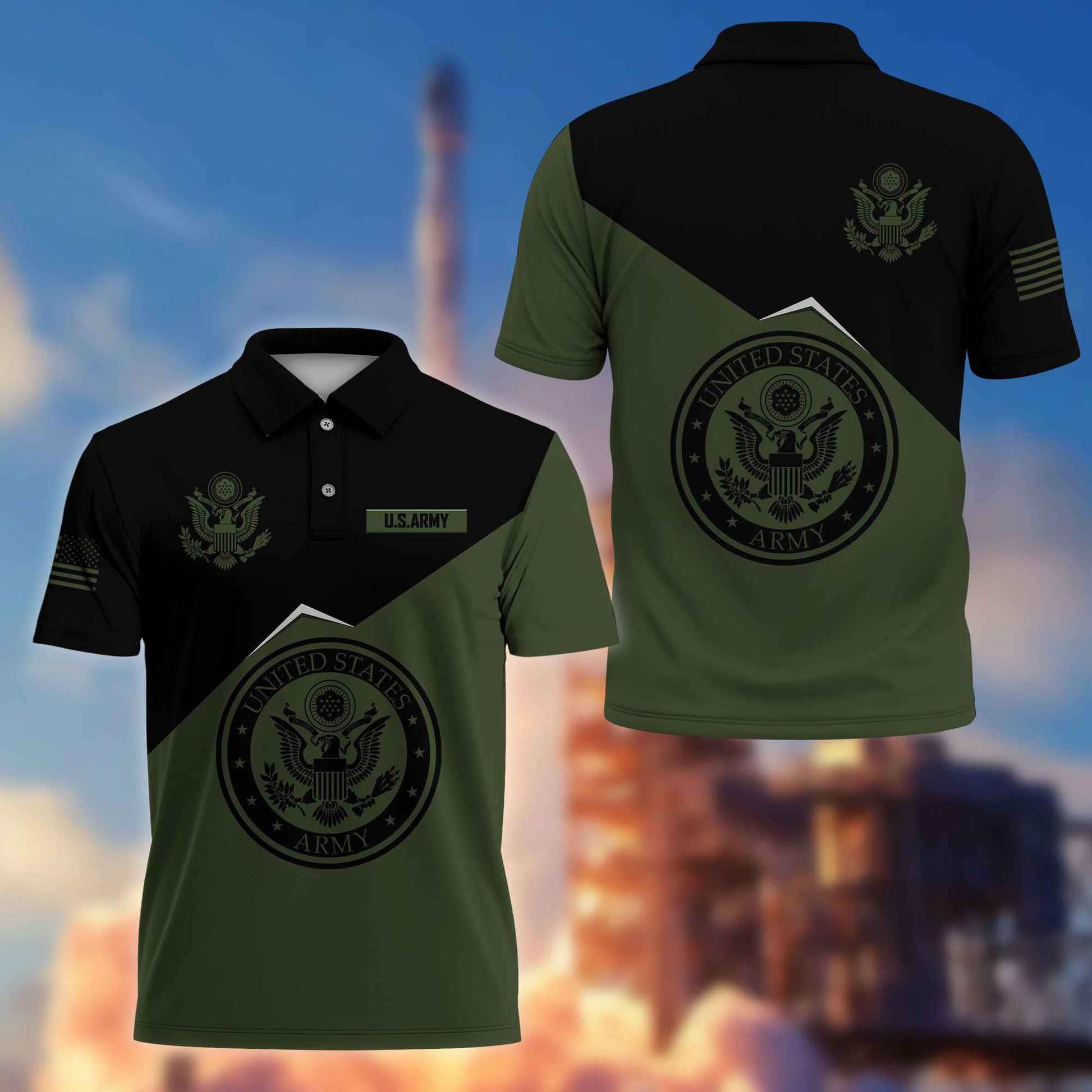 Unique US Army Polo Shirt VPVC216801, Gifts For Army Veteran, Best Gifts On Father's Day, Independence Day, Veterans Day.