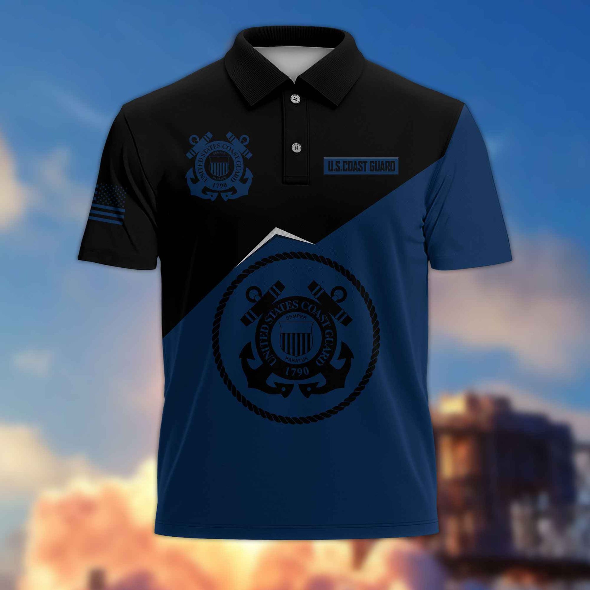 Unique USCG Polo Shirt VPVC216805, Gifts For Coast Guard Veteran, Best Gifts On Father's Day, Independence Day, Veterans Day.
