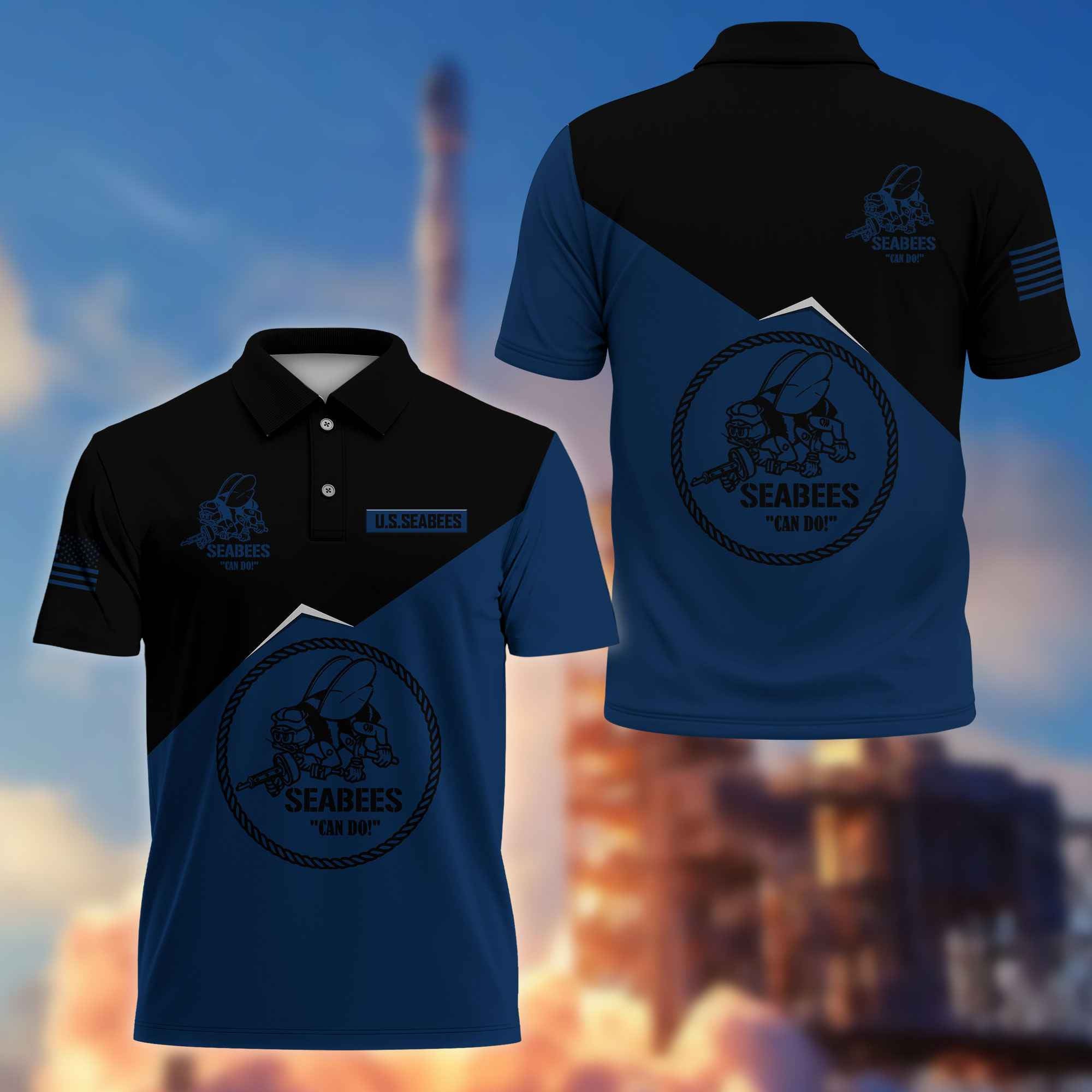 Unique US Seabees Polo Shirt VPVC216809, Gifts For Seabees Veteran, Best Gifts On Father's Day, Independence Day, Veterans Day.