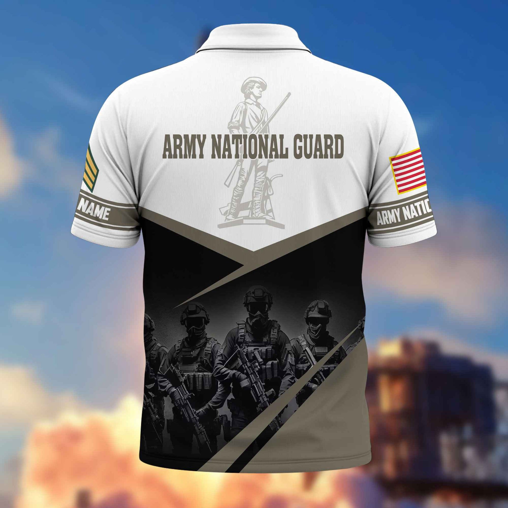 US Army National Guard Custom Polo Shirt VPVC217308, Gifts For Army National Guard Veteran, Best Gifts On Father's Day, Armed Forces Day, Independence Day, Veterans Day.