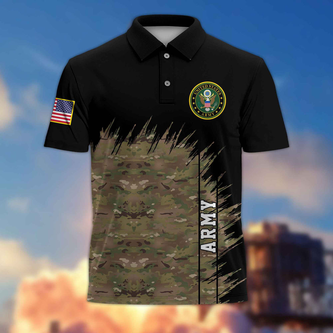 Unique US Army Polo Shirt VPVC217701, Gifts For Army Veteran, Best Gifts On Father's Day, Independence Day, Veterans Day.