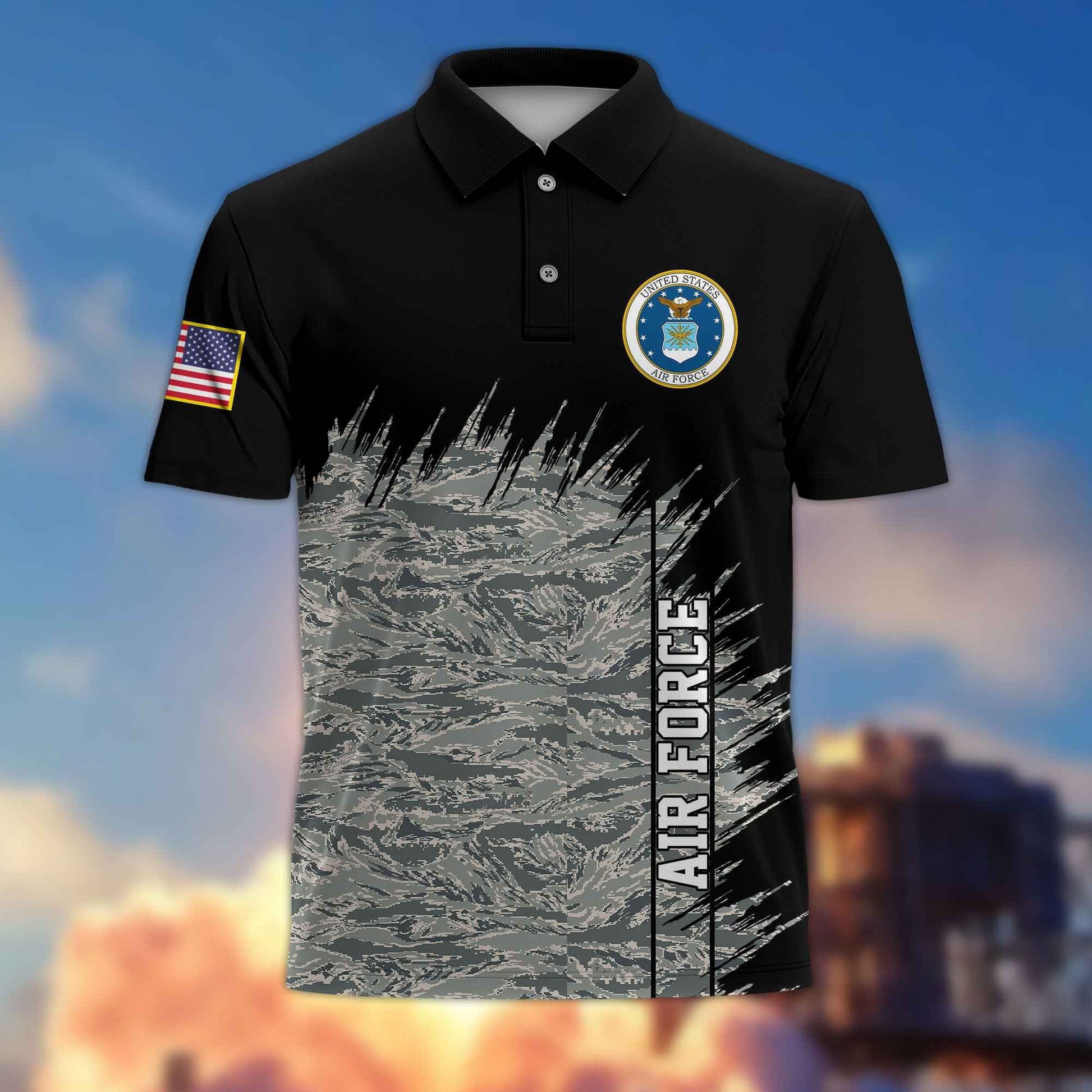 Unique USAF Polo Shirt VPVC217704, Gifts For Air Force Veteran, Best Gifts On Father's Day, Independence Day, Veterans Day.