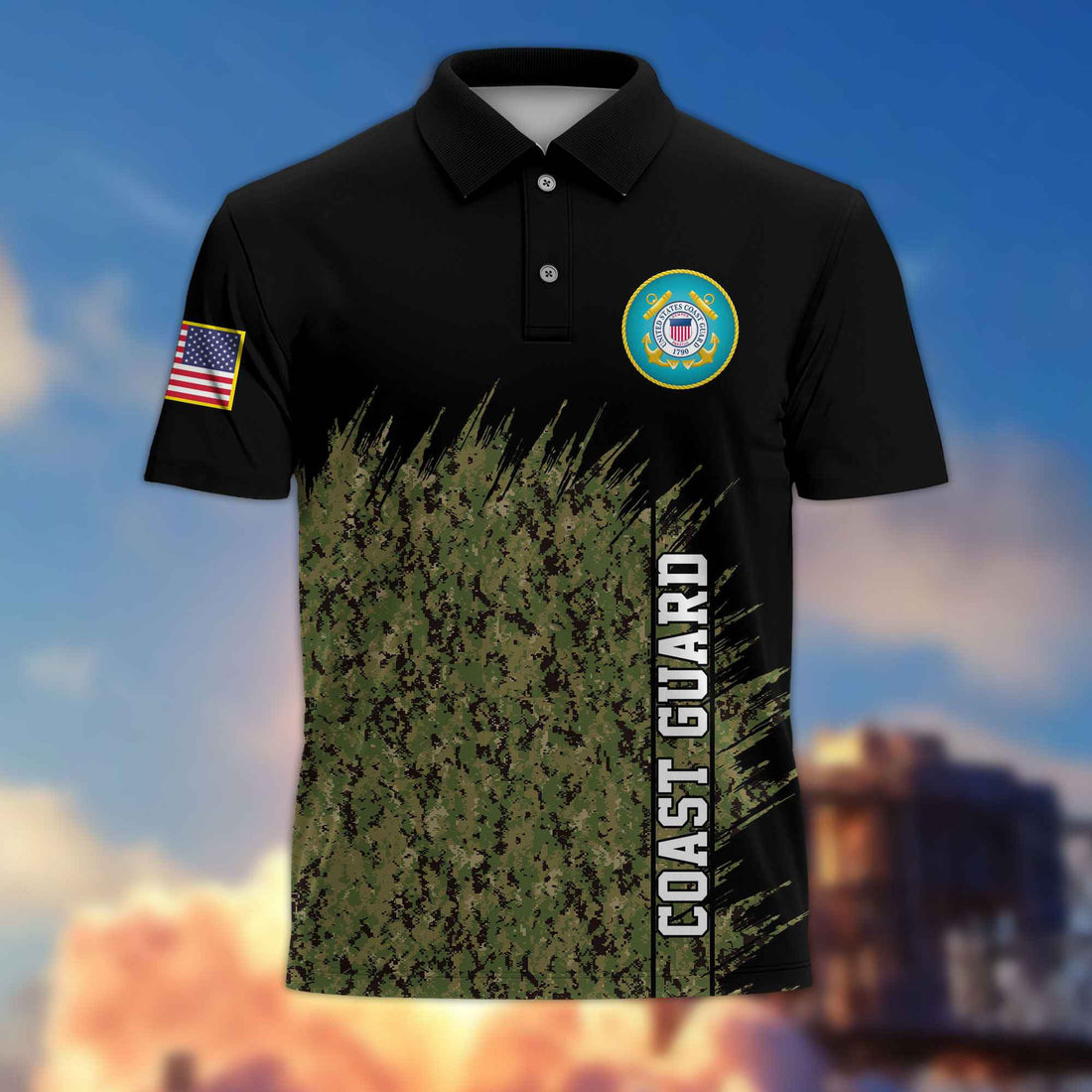 Unique USCG Polo Shirt VPVC217705, Gifts For Coast Guard Veteran, Best Gifts On Father's Day, Independence Day, Veterans Day.