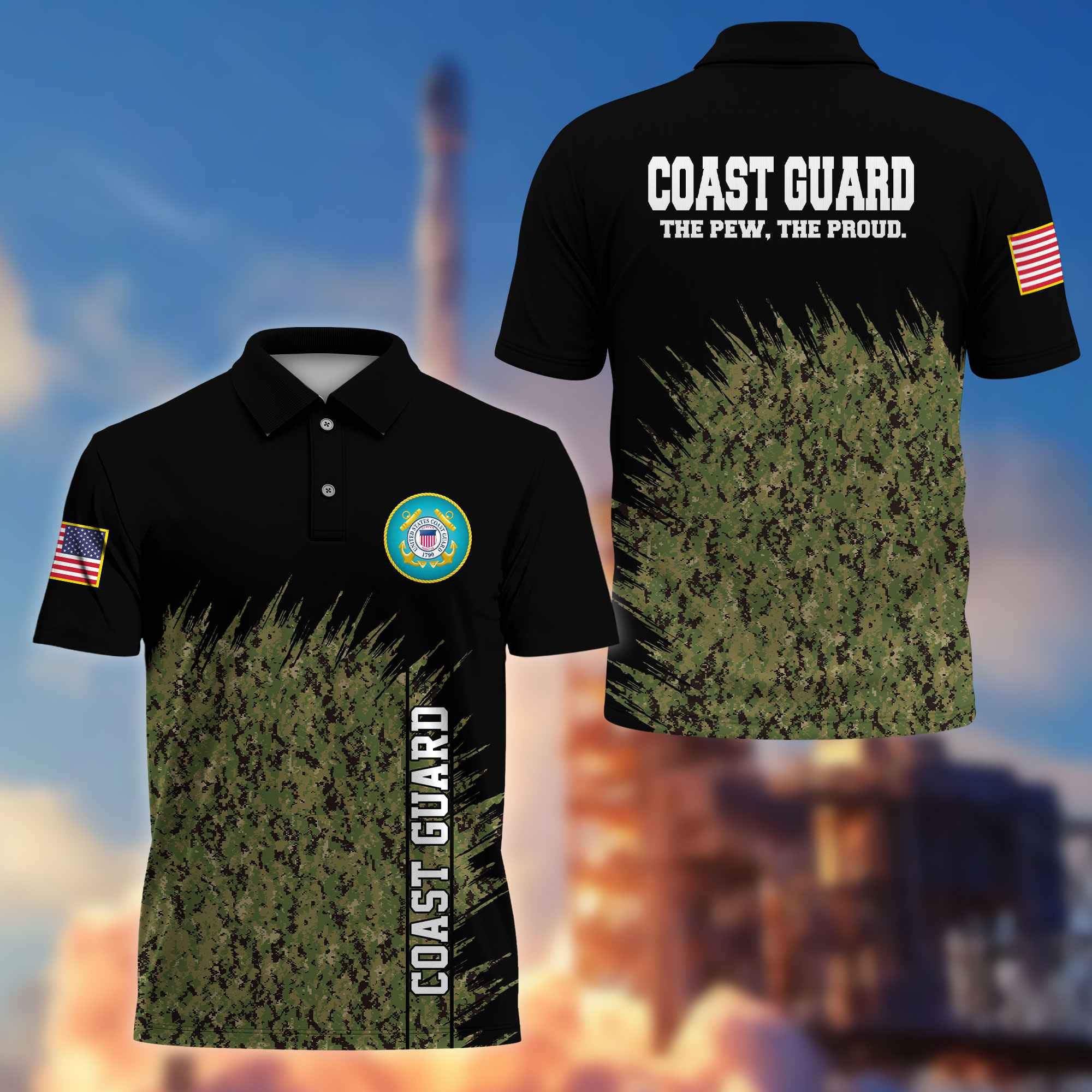 Unique USCG Polo Shirt VPVC217705, Gifts For Coast Guard Veteran, Best Gifts On Father's Day, Independence Day, Veterans Day.