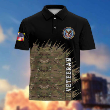 Unique US Veteran Polo Shirt VPVC217707, Gifts For US Veteran, Best Gifts On Father's Day, Independence Day, Veterans Day.