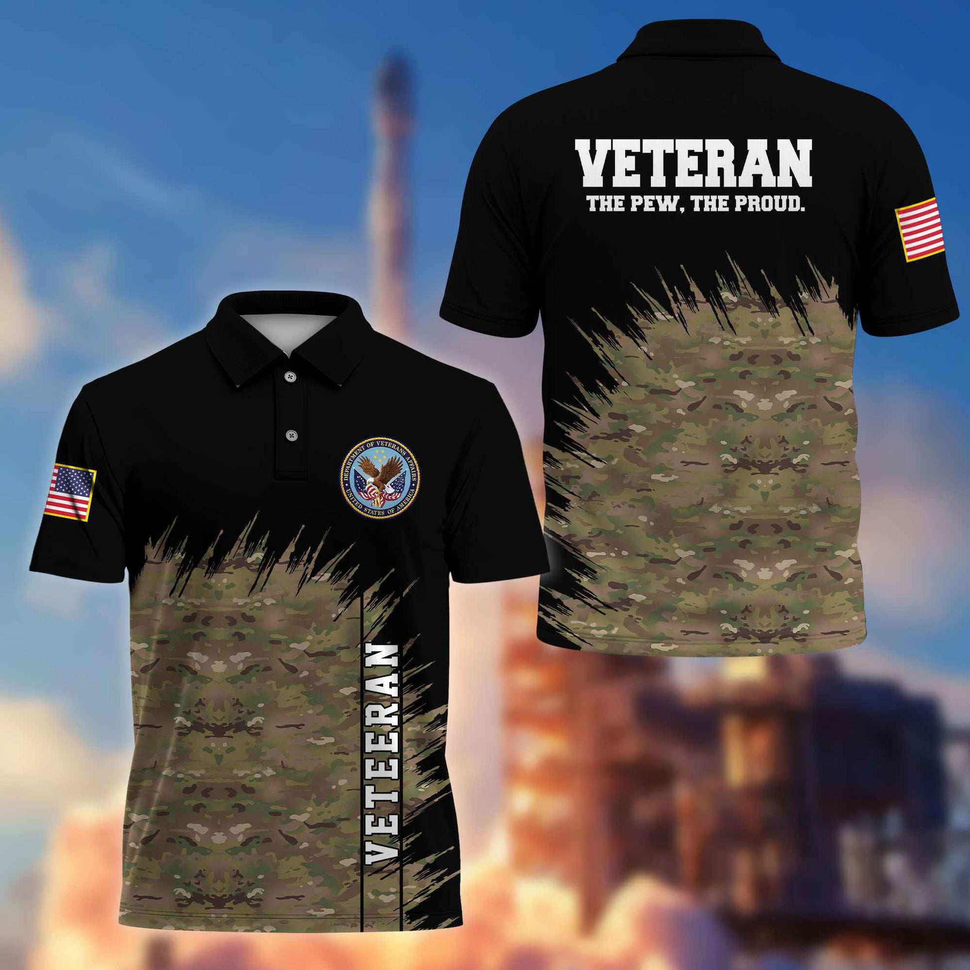 Unique US Veteran Polo Shirt VPVC217707, Gifts For US Veteran, Best Gifts On Father's Day, Independence Day, Veterans Day.