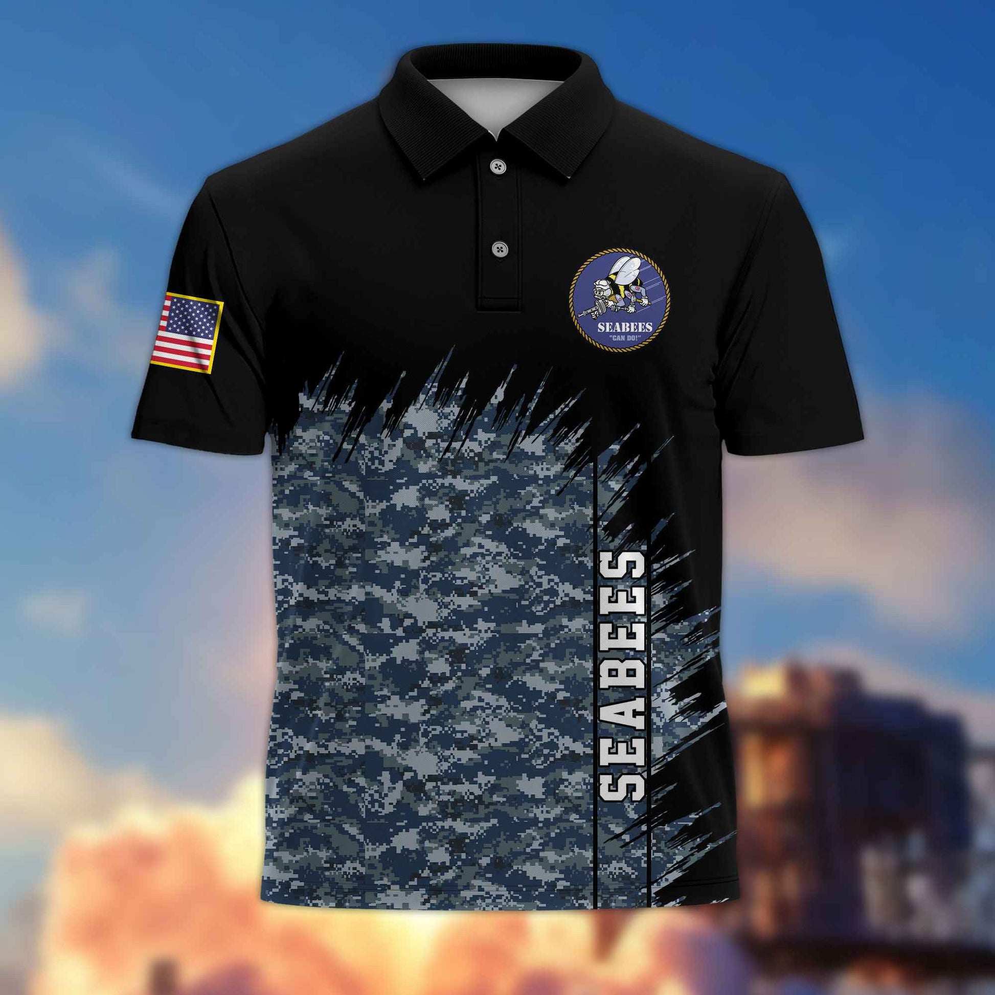 Unique US Seabees Polo Shirt VPVC217709, Gifts For Seabees Veteran, Best Gifts On Father's Day, Independence Day, Veterans Day.