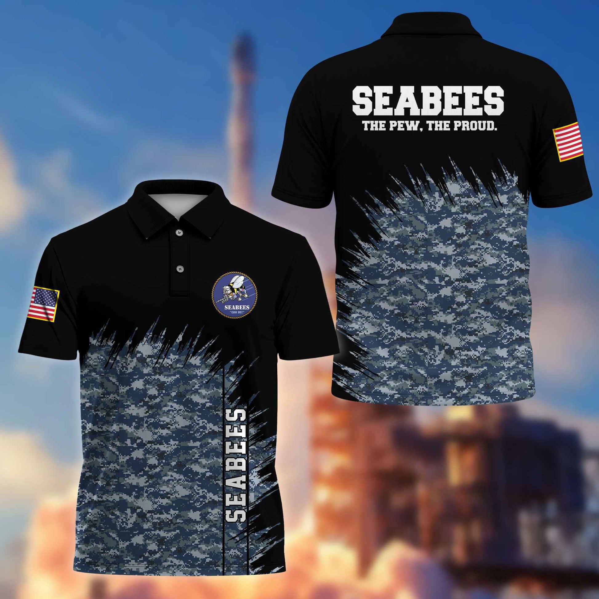 Unique US Seabees Polo Shirt VPVC217709, Gifts For Seabees Veteran, Best Gifts On Father's Day, Independence Day, Veterans Day.