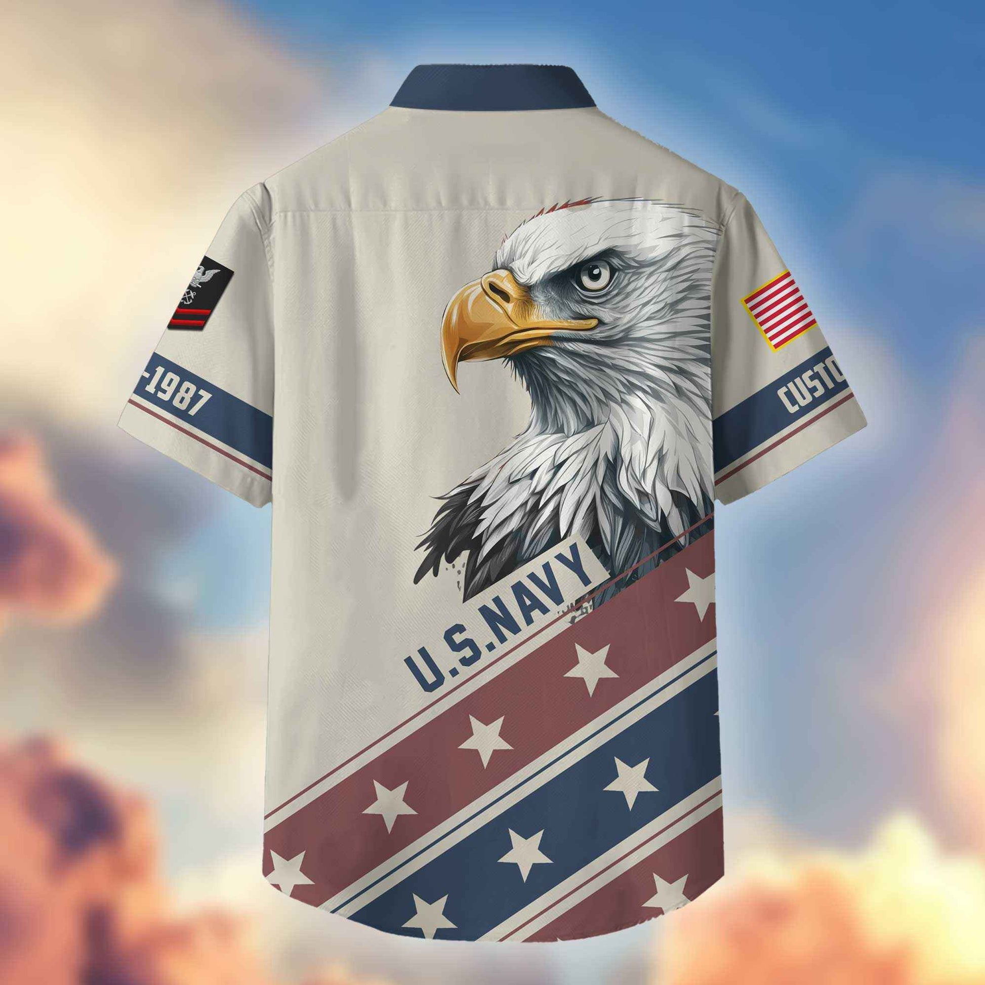 Unique Custom Name, Rank, Year, US Navy Hawaiian Shirt VPVC404202, Gifts For Navy Veteran, Best Gifts On Father's Day, Independence Day, Veterans Day.