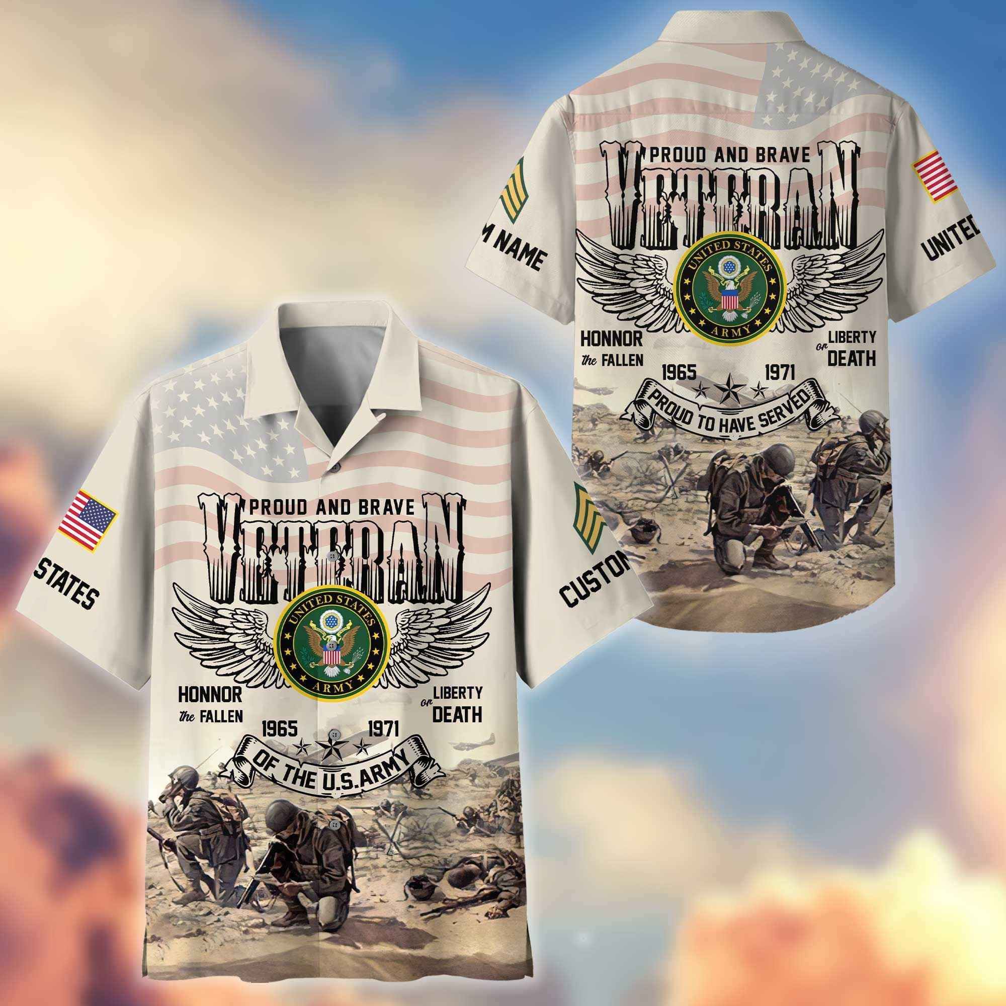 US Army Custom Hawaiian Shirt VPVC404401, Gifts For Army Veteran, Best Gifts On Father's Day, Armed Forces Day, Independence Day, Veterans Day.