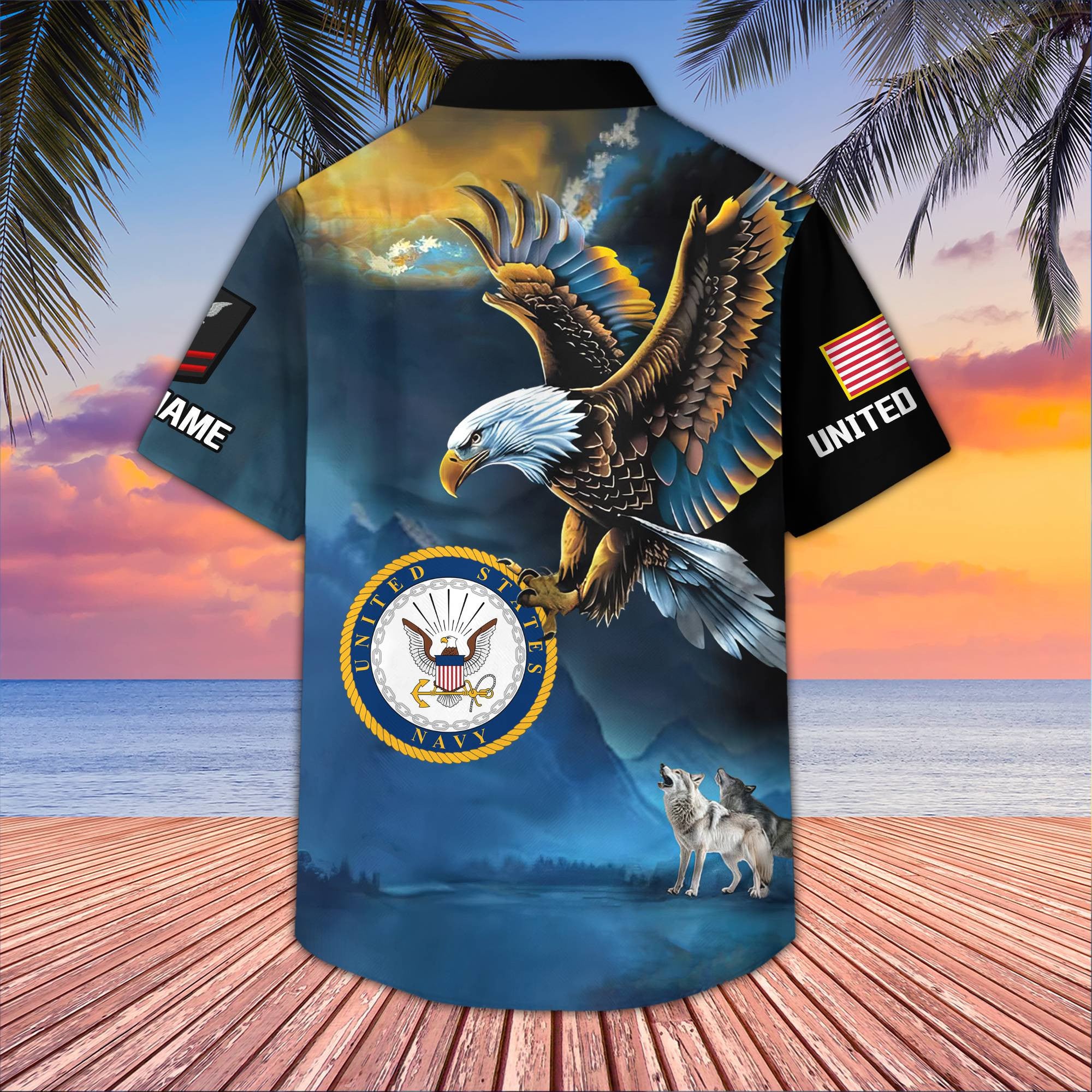 Unique Custom Name, Rank, US Navy Hawaiian Shirt VPVC406802, Gifts For Navy Veteran, Best Gifts On Father's Day, Independence Day, Veterans Day.