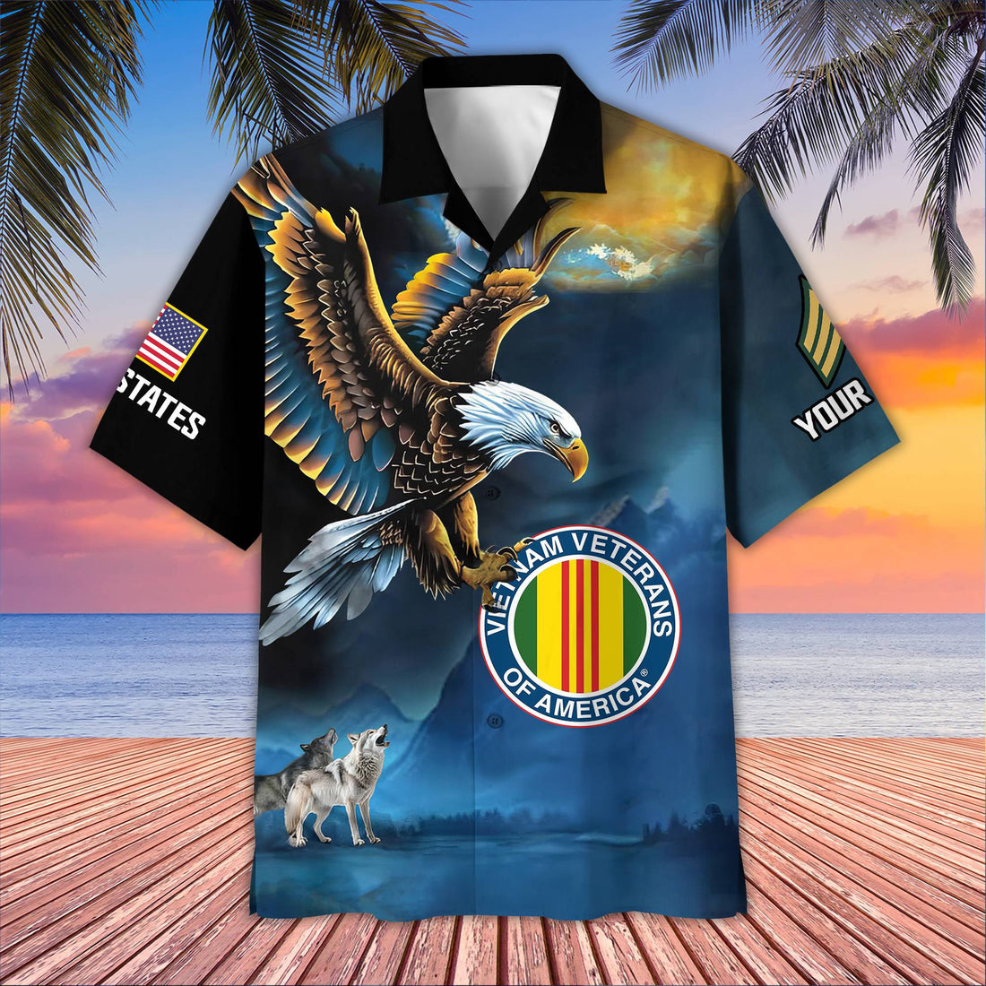 Unique Custom Name, Rank, Vietnam Veteran Hawaiian Shirt VPVC406806, Gifts For Vietnam Veteran, Best Gifts On Father's Day, Independence Day, Veterans Day.