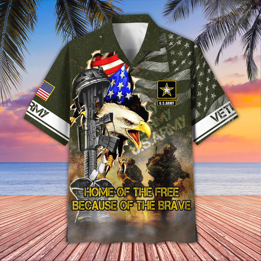 US Army Hawaiian Shirt VPVC406401, Gifts For Army Veteran, Best Gifts On Father's Day, Armed Forces Day, Independence Day, Veterans Day.