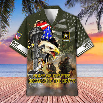 US Army Hawaiian Shirt VPVC406401, Gifts For Army Veteran, Best Gifts On Father's Day, Armed Forces Day, Independence Day, Veterans Day.