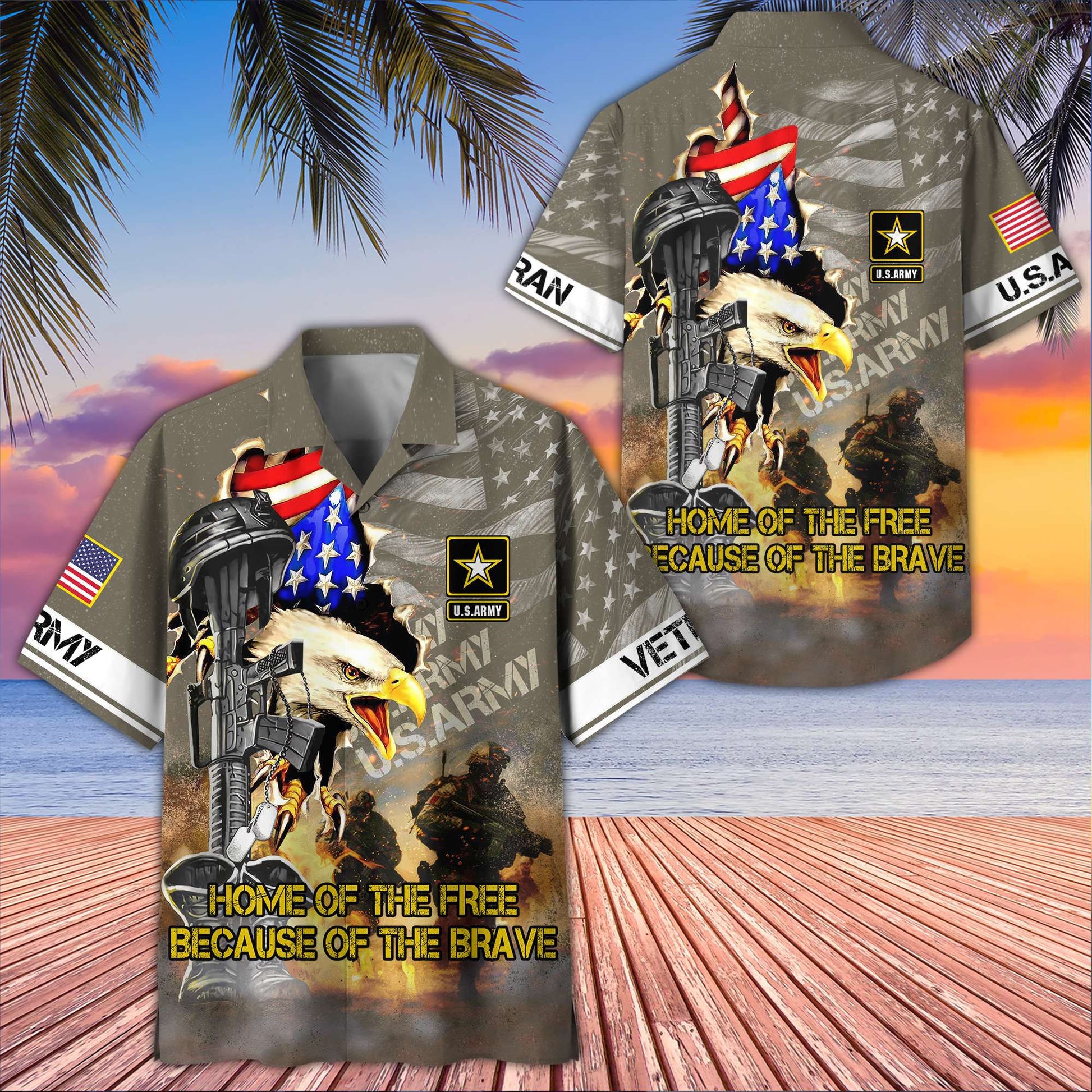 US Army Hawaiian Shirt VPVC406410, Gifts For Army Veteran, Best Gifts On Father's Day, Armed Forces Day, Independence Day, Veterans Day.