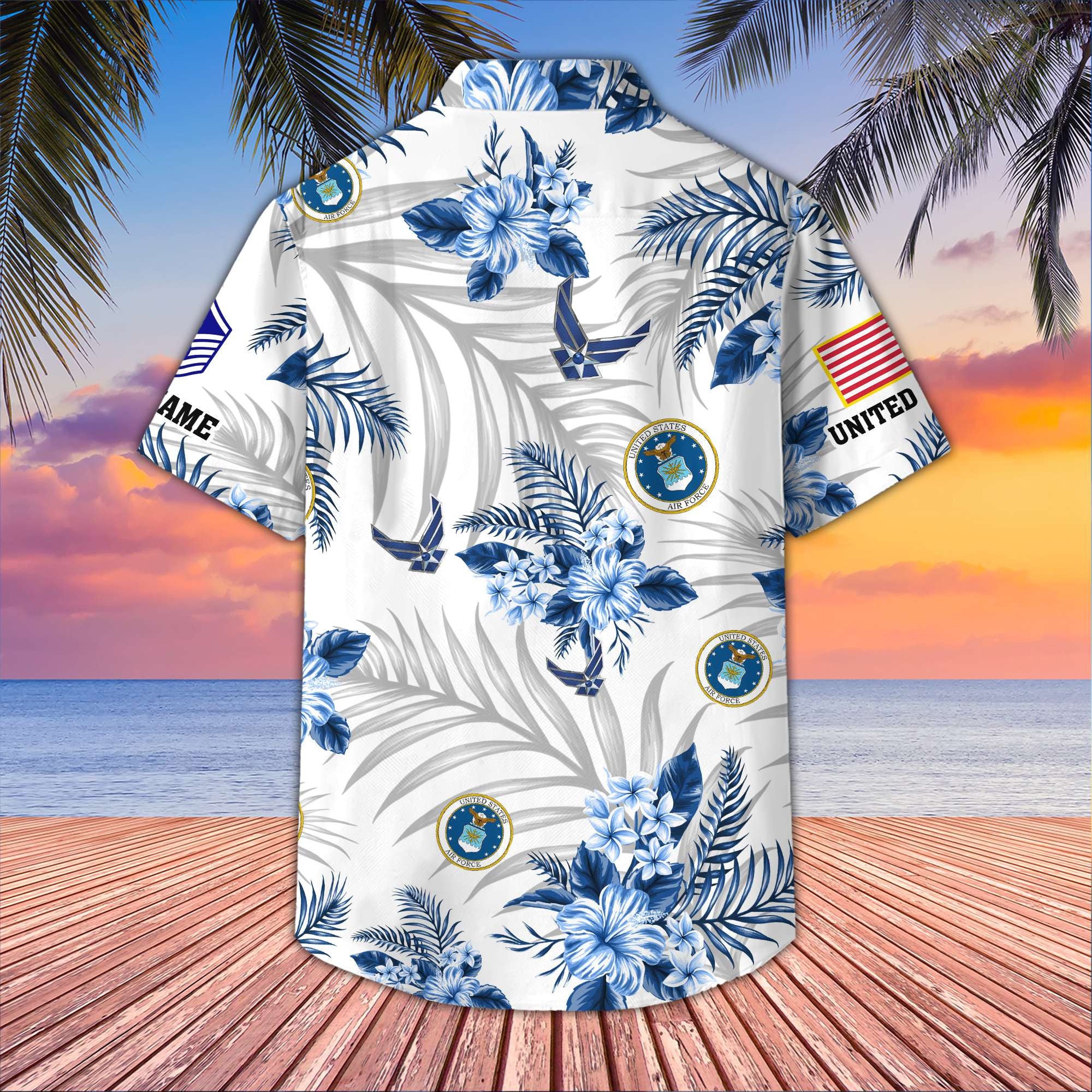 Unique Custom Name, Rank, USAF Hawaiian Shirt VPVC406212, Gifts For Air Force Veteran, Best Gifts On Father's Day, Independence Day, Veterans Day.