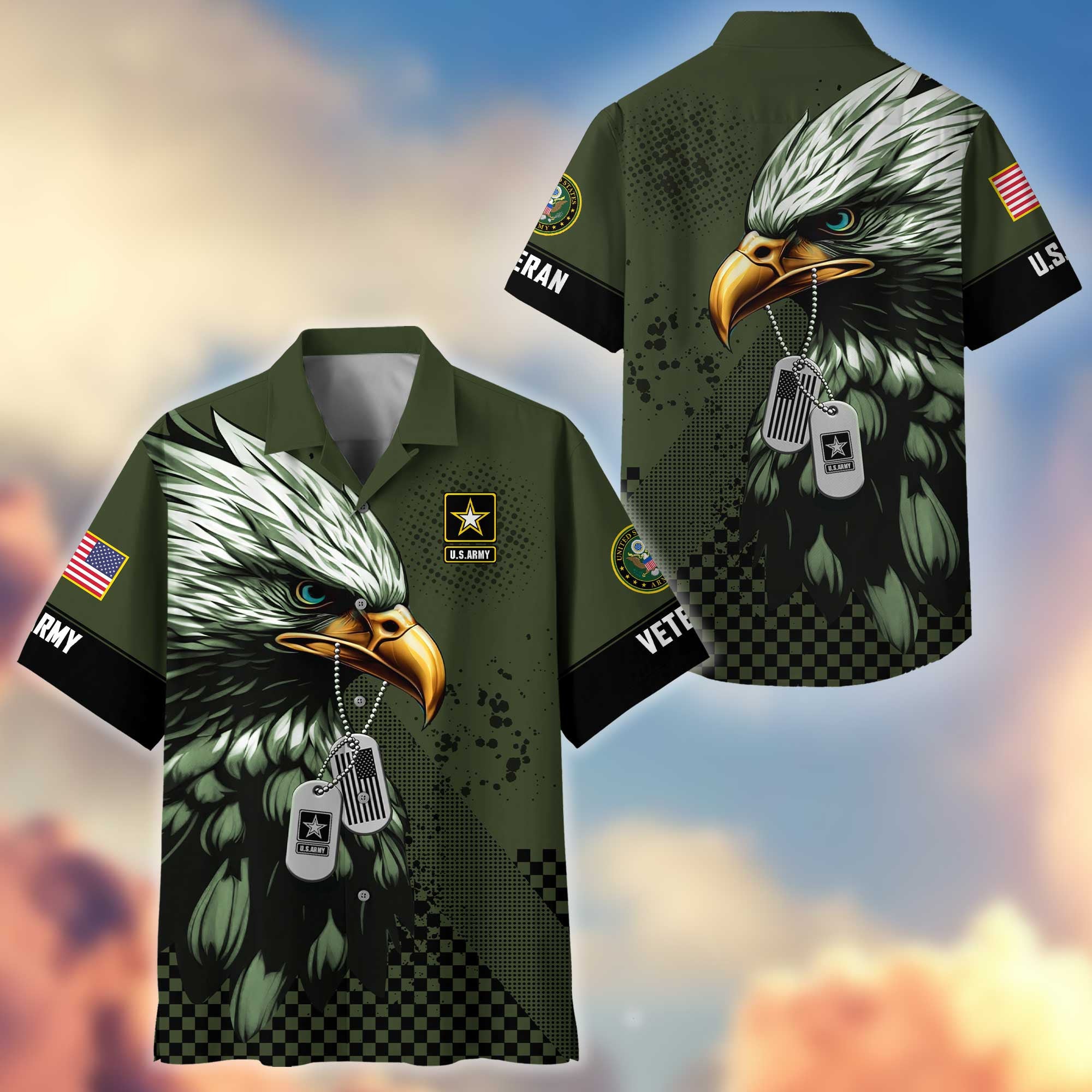 Unique US Army Hawaiian Shirt VPVC404701, Gifts For Army Veteran, Best Gifts On Father's Day, Independence Day, Veterans Day.