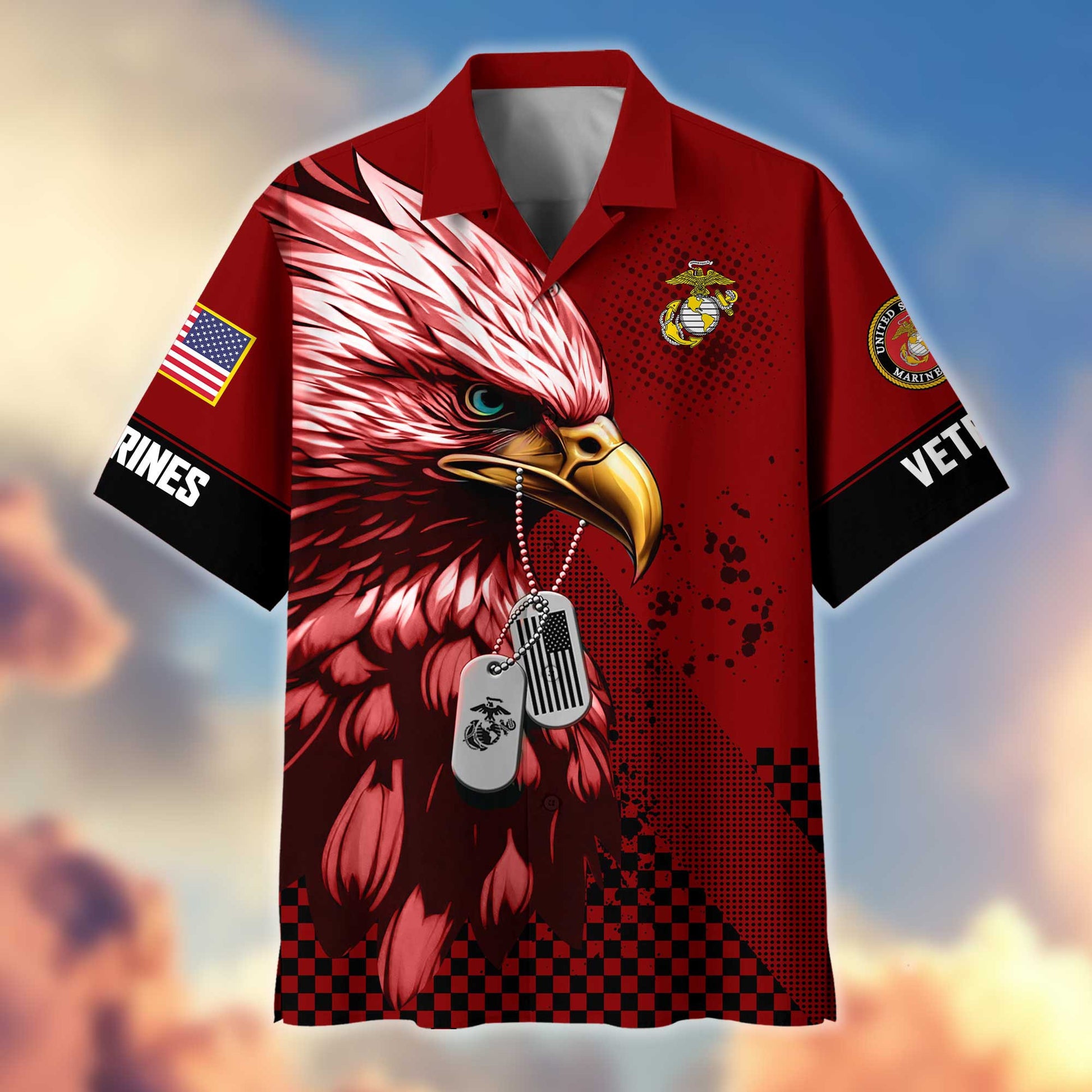 Unique USMC Hawaiian Shirt VPVC404703, Gifts For Marine Veteran, Best Gifts On Father's Day, Independence Day, Veterans Day.