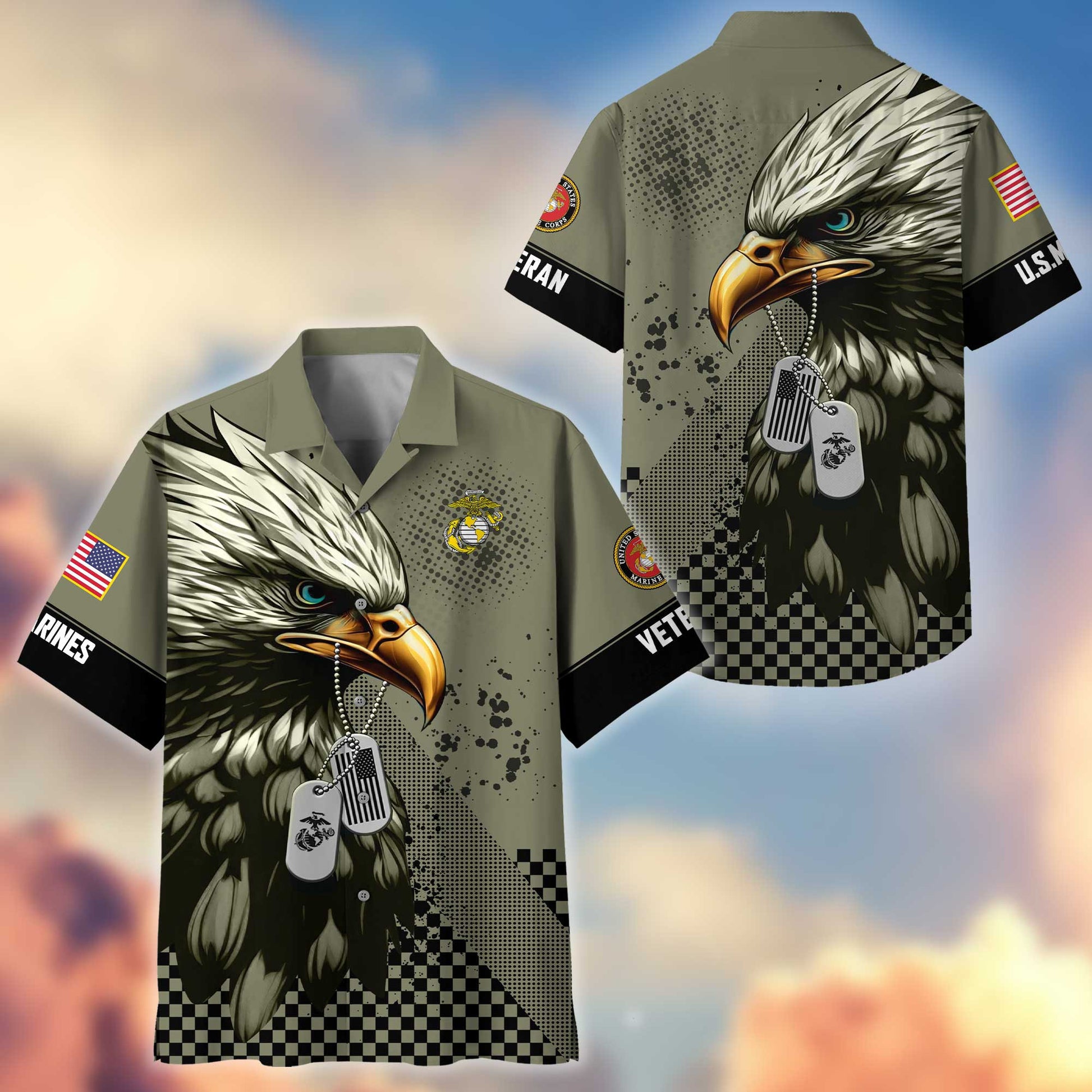 Unique USMC Hawaiian Shirt VPVC404711, Gifts For Marine Veteran, Best Gifts On Father's Day, Independence Day, Veterans Day.