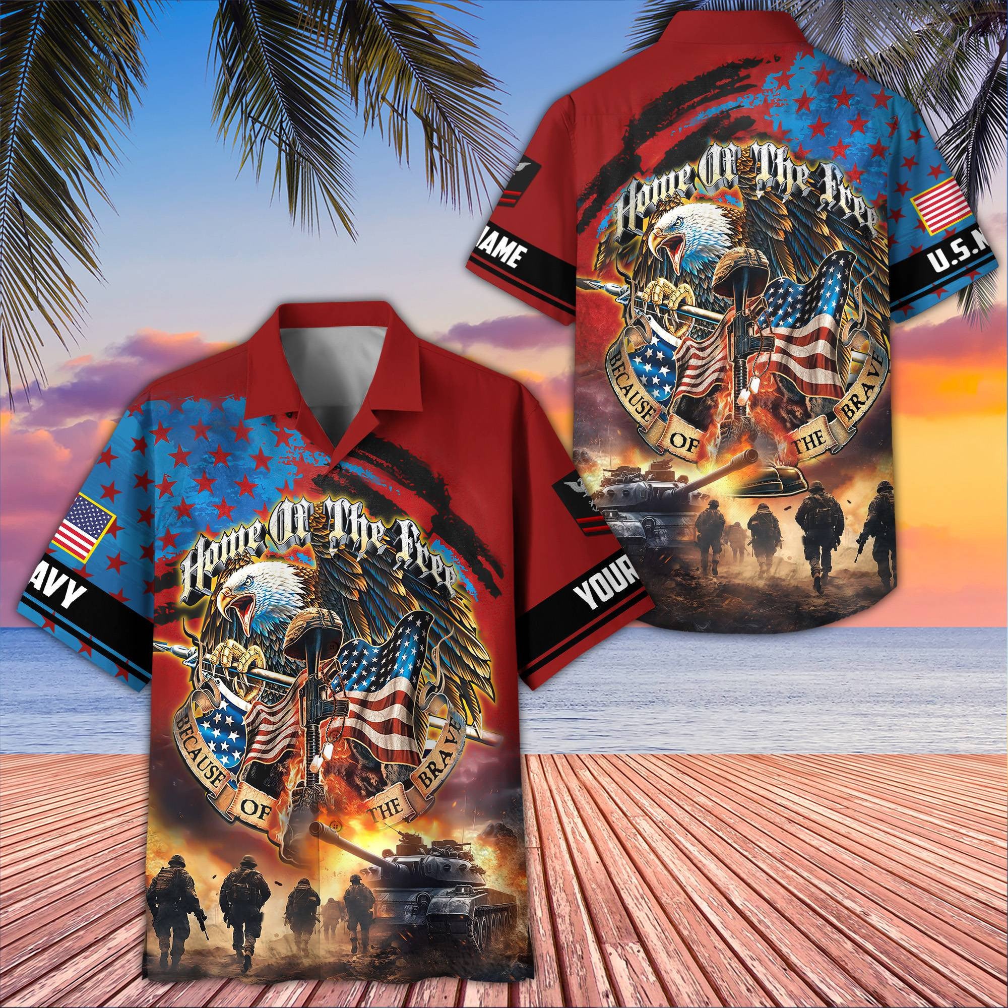 Unique Custom Name, Rank, US Navy Hawaiian Shirt VPVC405602, Gifts For Navy Veteran, Best Gifts On Father's Day, Independence Day, Veterans Day.