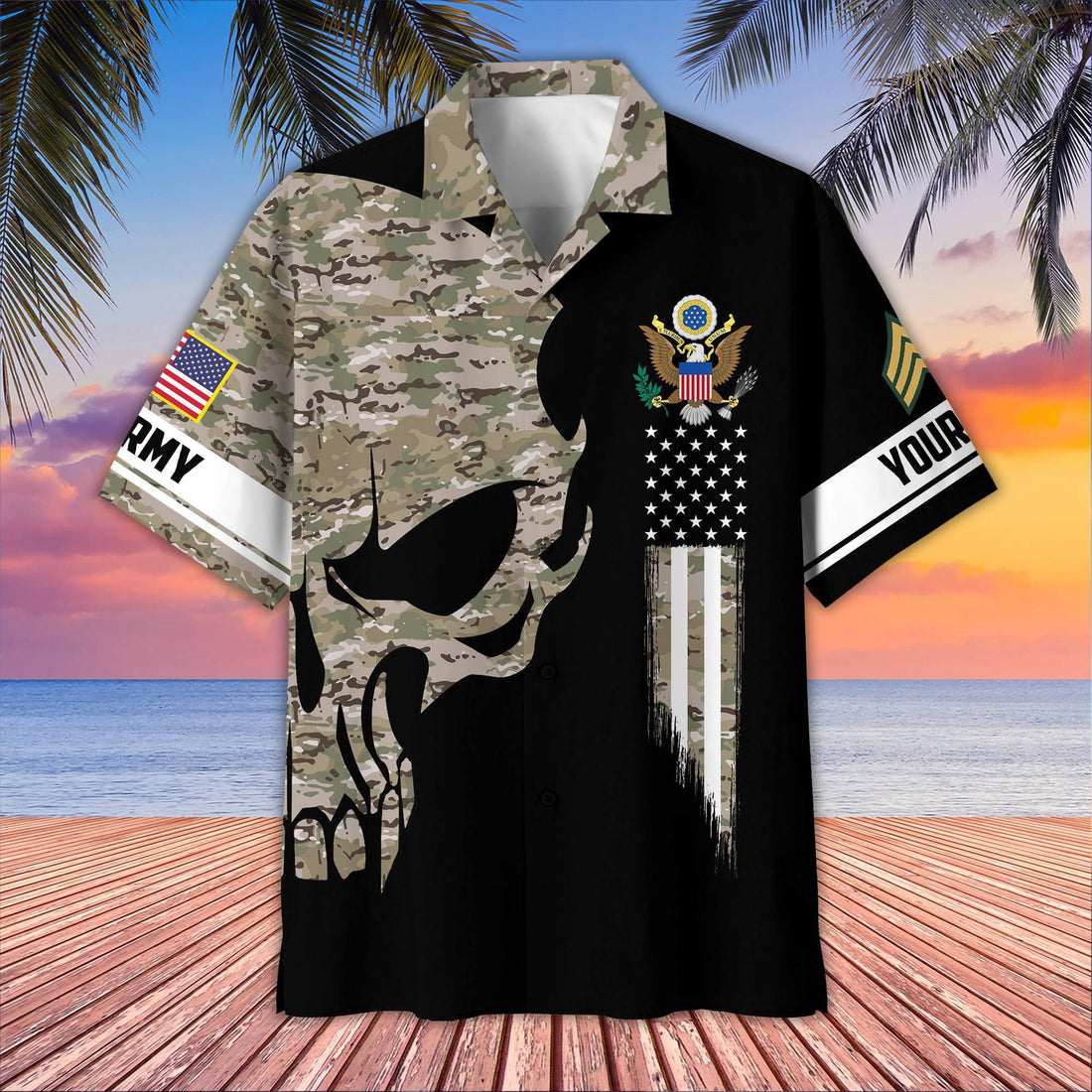 US Army Custom Hawaiian Shirt VPVC407501, Gifts For Army Veteran, Best Gifts On Father's Day, Armed Forces Day, Independence Day, Veterans Day.