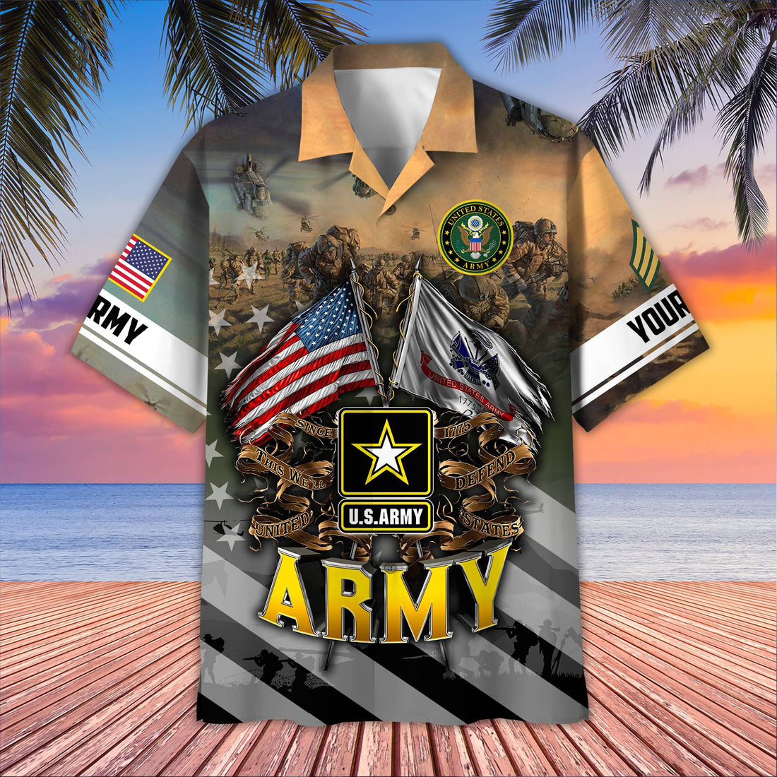 US Army Custom Hawaiian Shirt VPVC407801, Gifts For Army Veteran, Best Gifts On Father's Day, Armed Forces Day, Independence Day, Veterans Day.