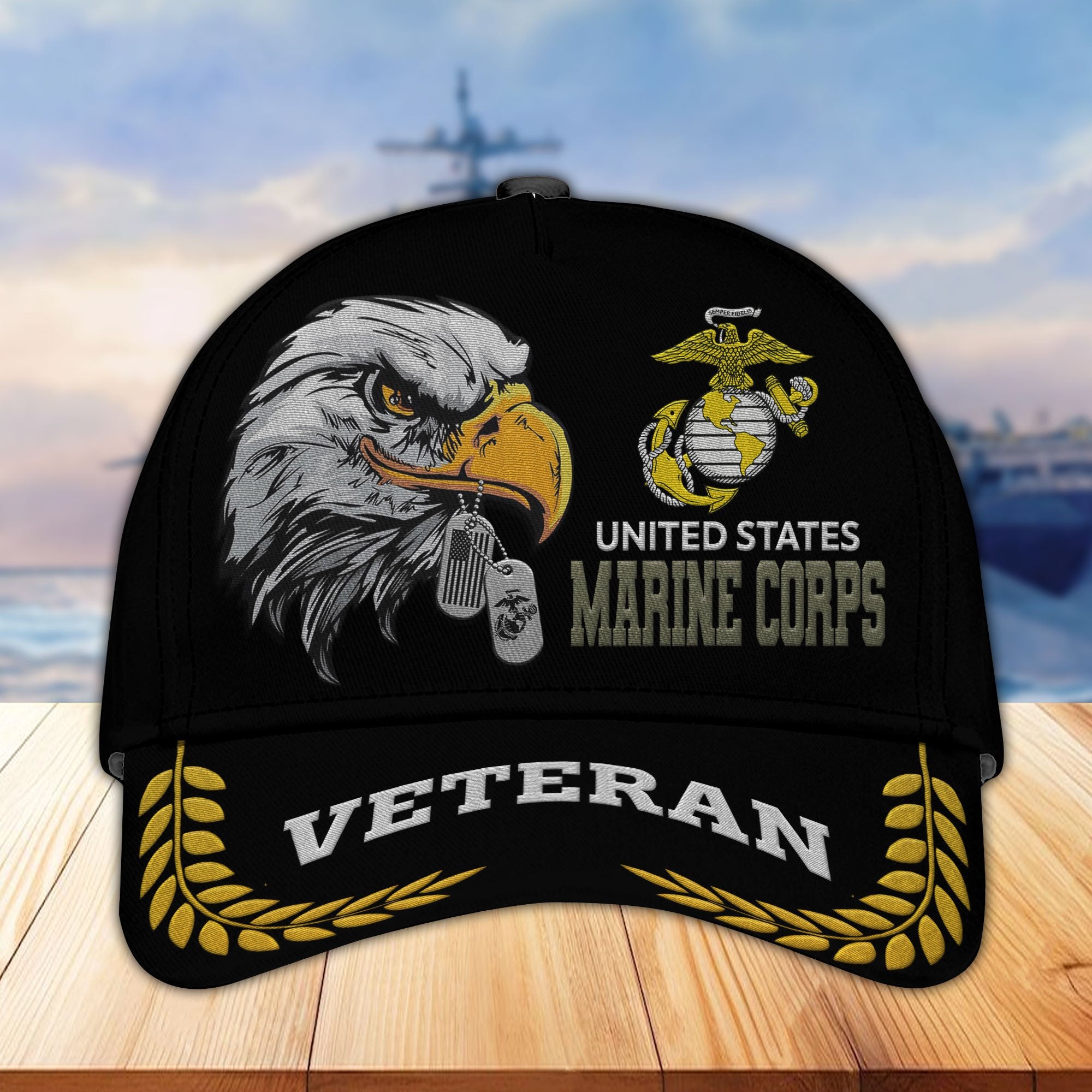 Unique Custom Name, Rank, Year, USMC Embroidered Hats VPVC307011, Gifts For Marine Veteran, Best Gifts On Father's Day, Independence Day, Veterans Day.