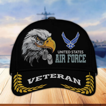 Unique Custom Name, Rank, Year, USAF Embroidered Hats VPVC307004, Gifts For Air Force Veteran, Best Gifts On Father's Day, Independence Day, Veterans Day.